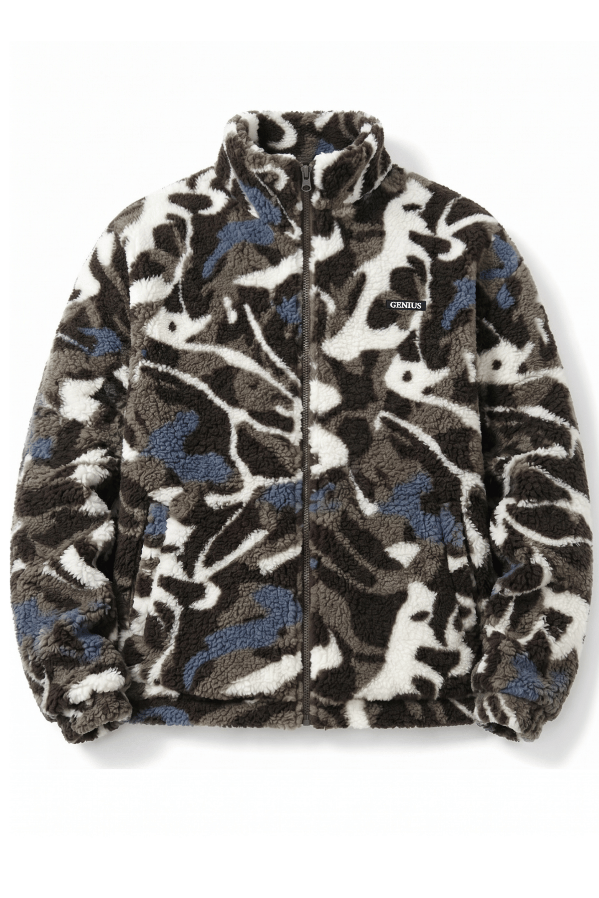 Genius Store Oversize Pelüş Erkek İçi Polarlı Tam Fermuarlı Sherpa Sonbahar Kış Kadın Polar Sweatshirt OVERSIZE-P