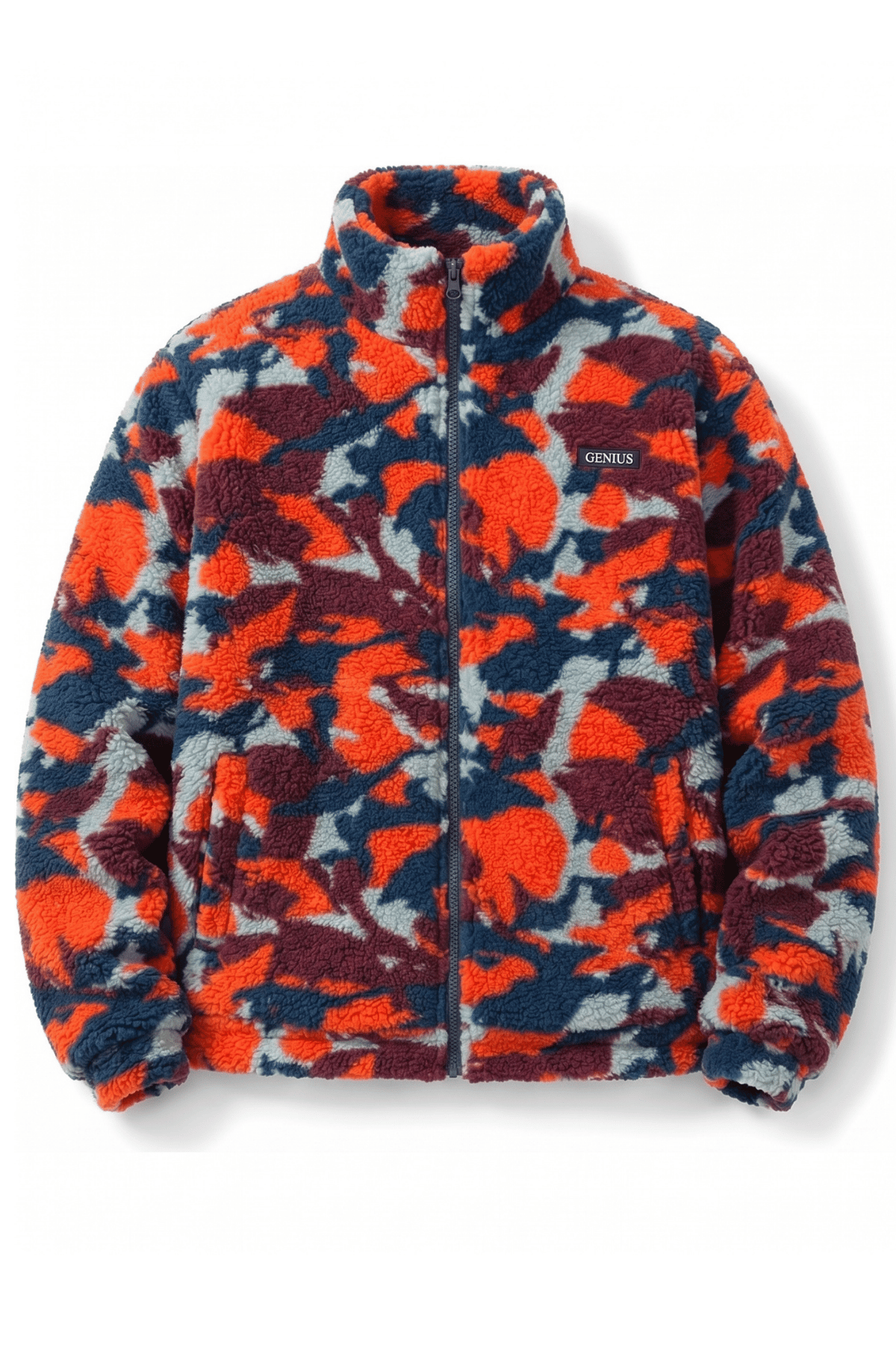 Genius Store Oversize Pelüş Erkek İçi Polarlı Tam Fermuarlı Sherpa Sonbahar Kış Kadın Polar Sweatshirt OVERSIZE-P