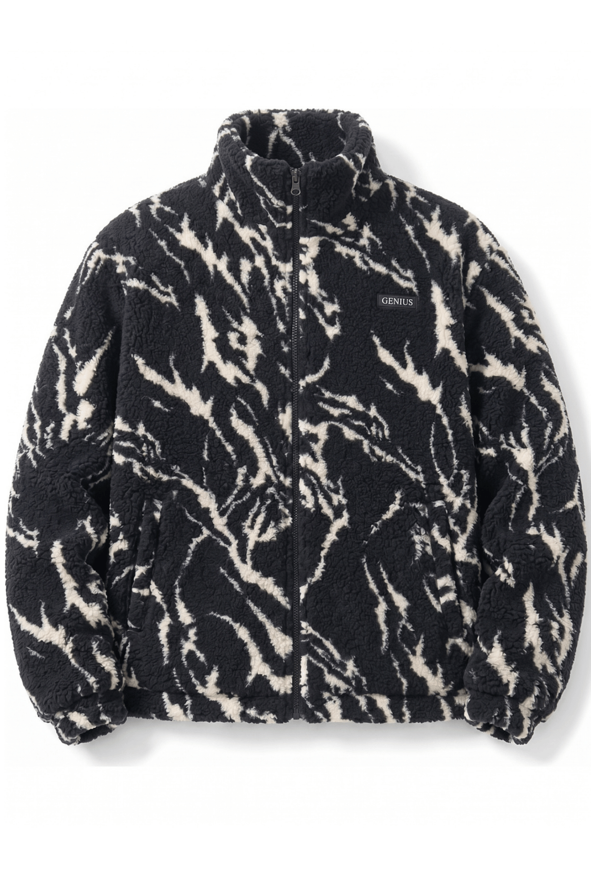 Genius Store Oversize Pelüş Erkek İçi Polarlı Tam Fermuarlı Sherpa Sonbahar Kış Kadın Polar Sweatshirt OVERSIZE-P