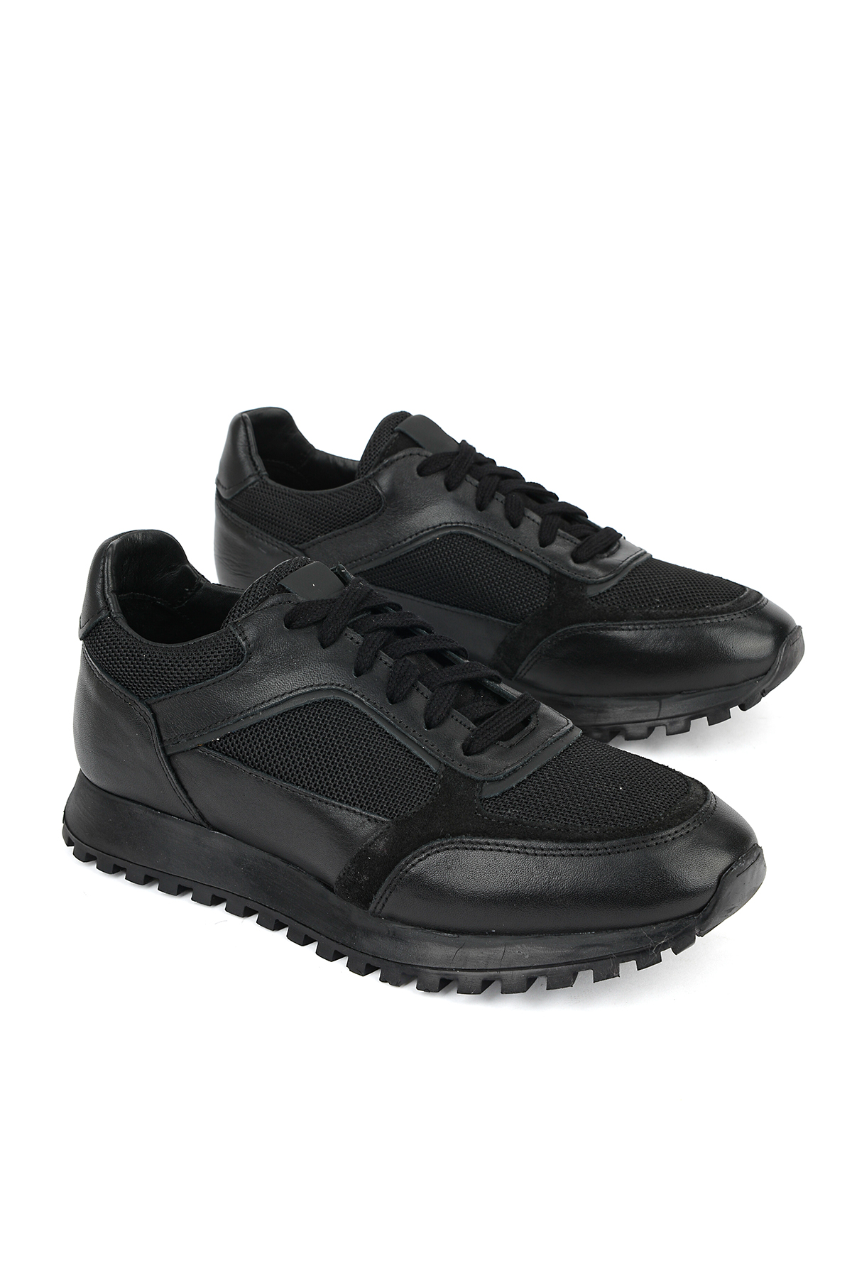 Ziya Ayakkabı Erkek Hakiki Deri Sneaker 1631026ZH10 Siyah görsel 2