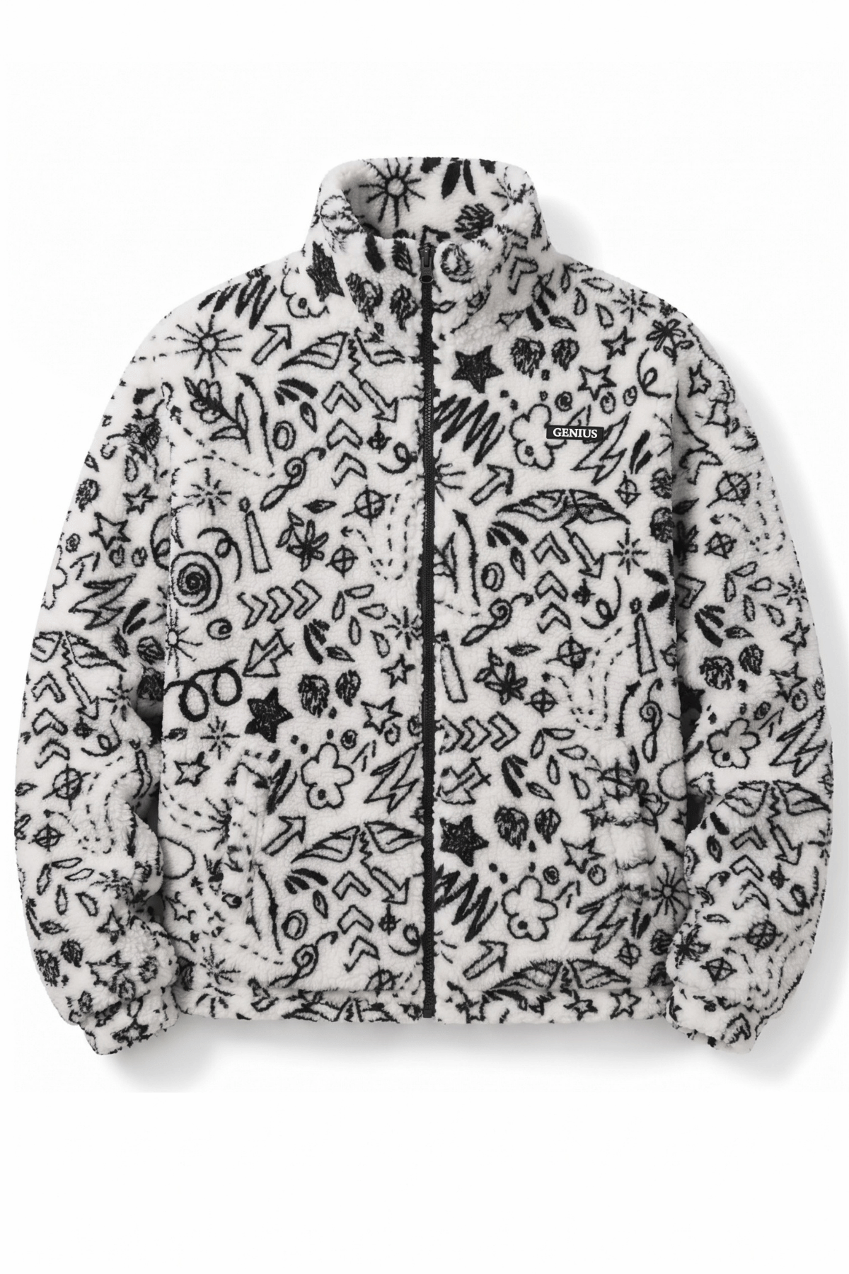 Genius Store Oversize Pelüş Erkek İçi Polarlı Tam Fermuarlı Sherpa Sonbahar Kış Kadın Polar Sweatshirt OVERSIZE-P