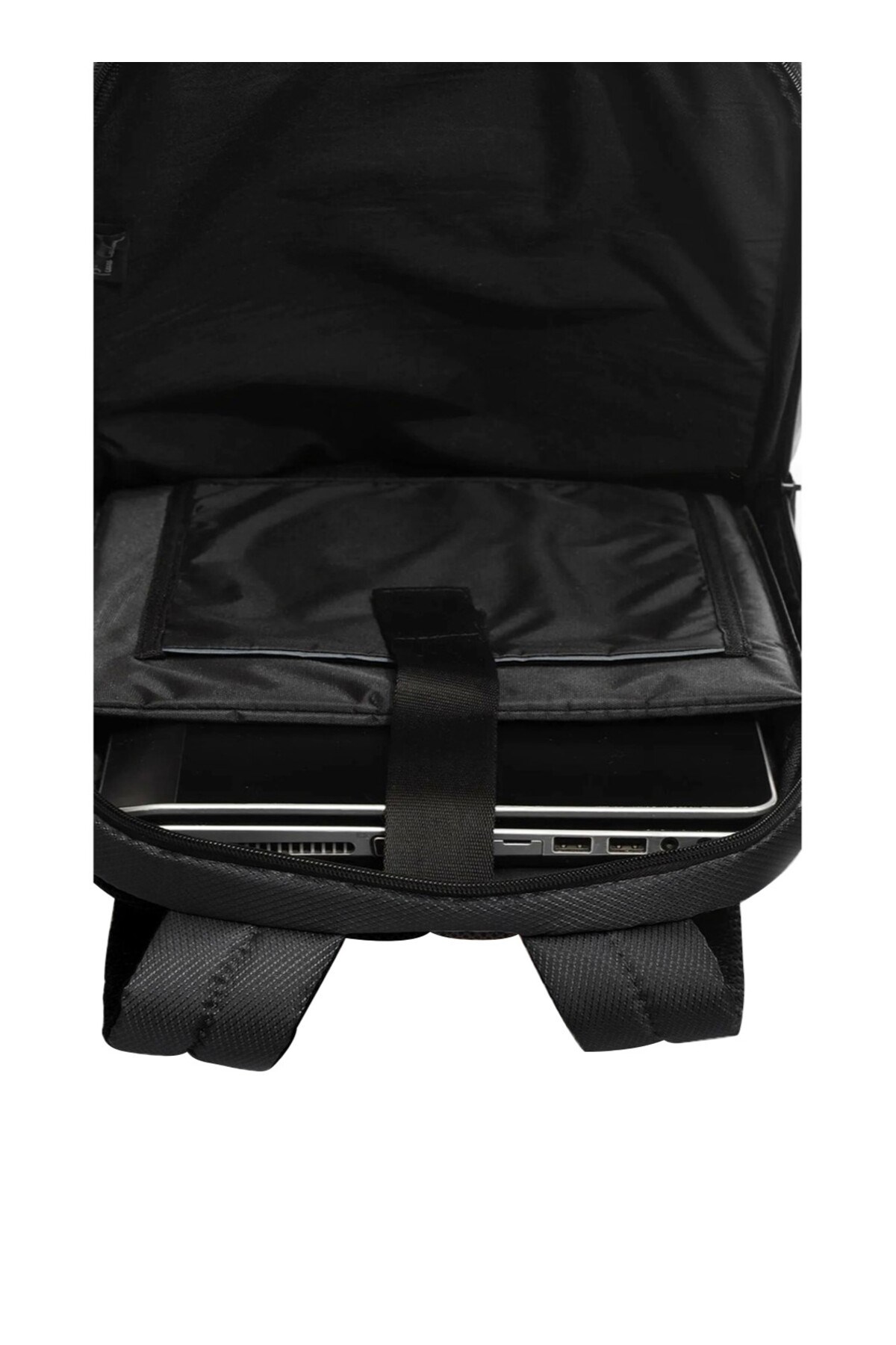 FOSSİL Unisex Siyah 15" Inç Dizüstü Bilgisayar Uyumlu Business Laptop Bölmeli Evrak Sırt Çantası görsel 2