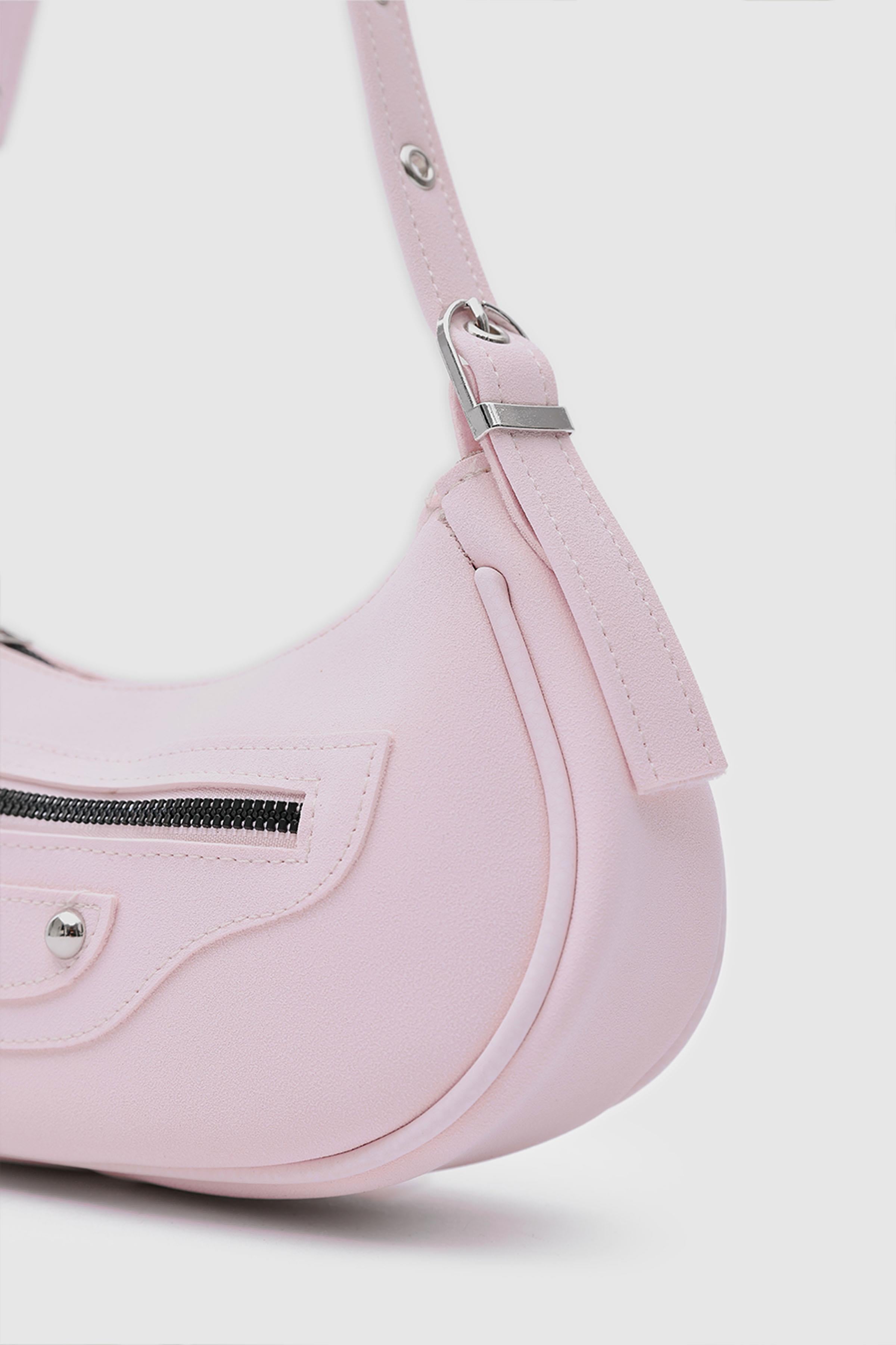 Shulebags Sandy 90'S Retro Baget Çanta Sakura Pembe görsel 6