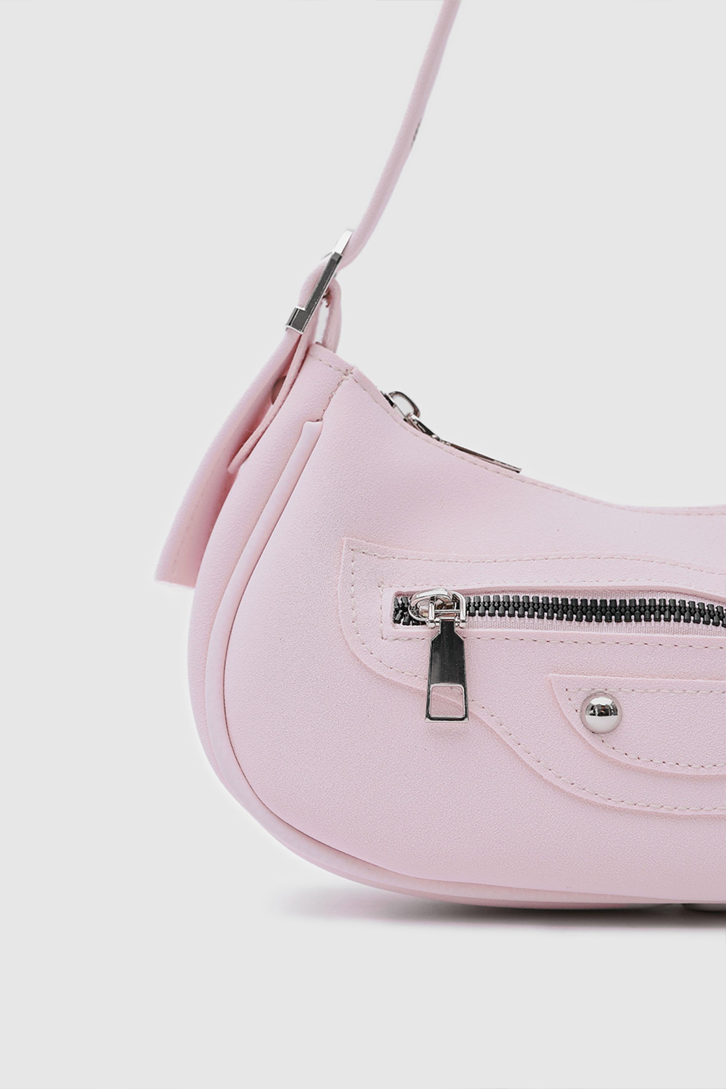 Shulebags Sandy 90'S Retro Baget Çanta Sakura Pembe görsel 7