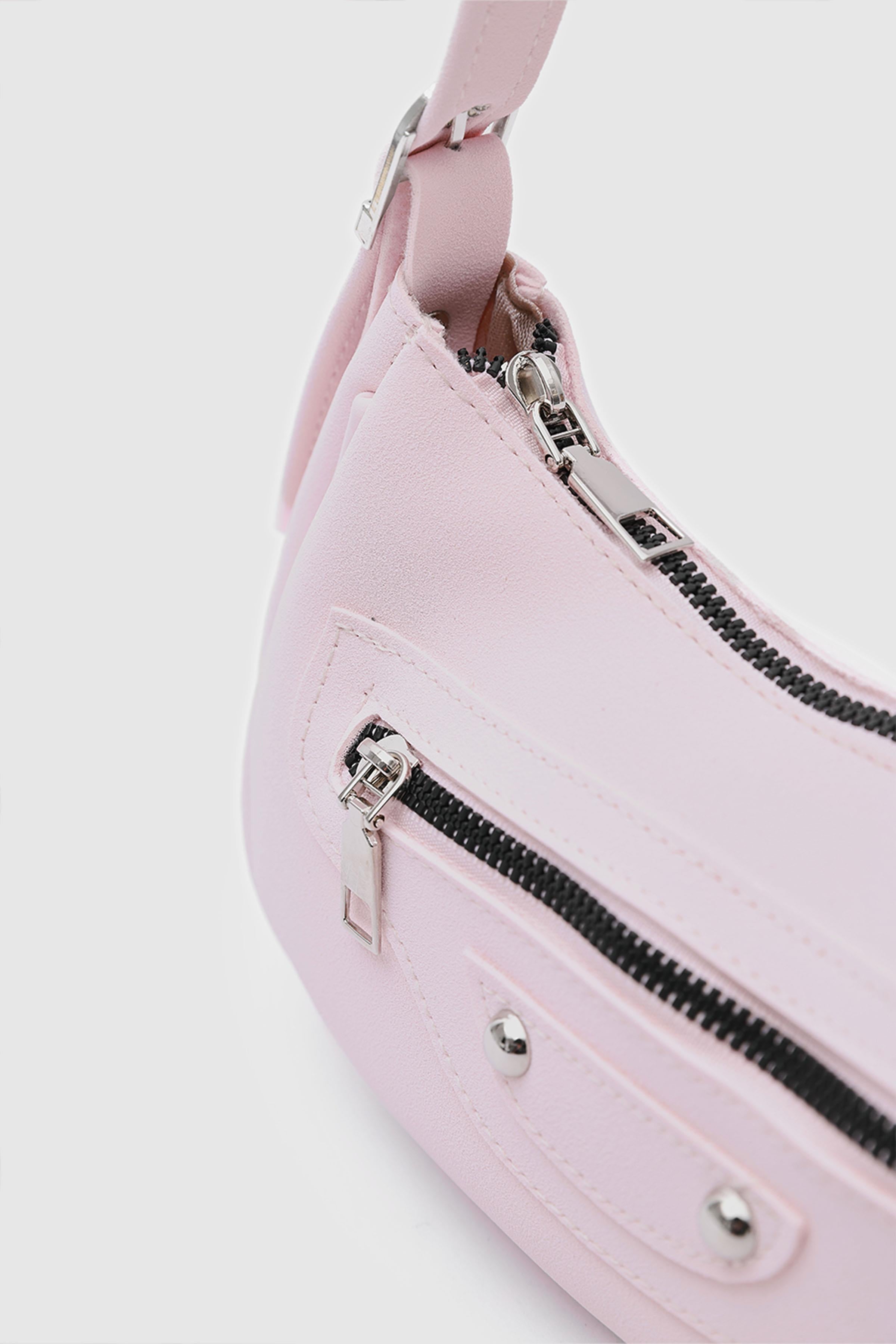 Shulebags Sandy 90'S Retro Baget Çanta Sakura Pembe görsel 8