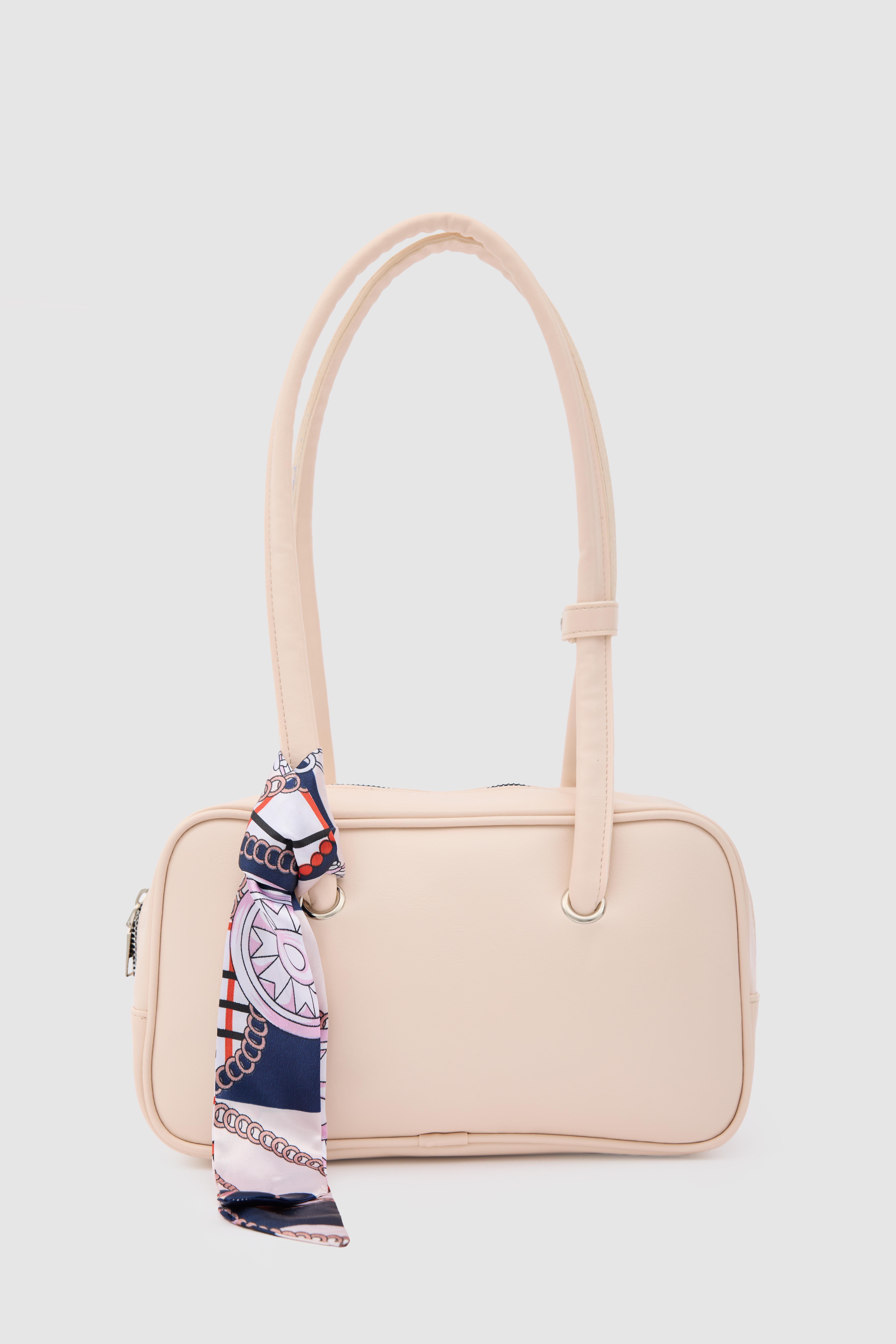 Shulebags Beau Fular Detaylı Baget Çanta Pudra Pembe