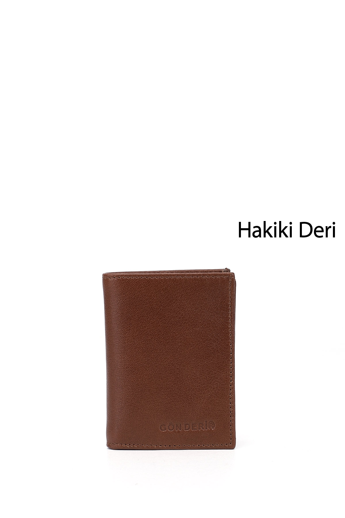 GÖNDERİ(R) Erkek TABA KAHVE MEL. Hakiki Deri Dikey Cüzdan