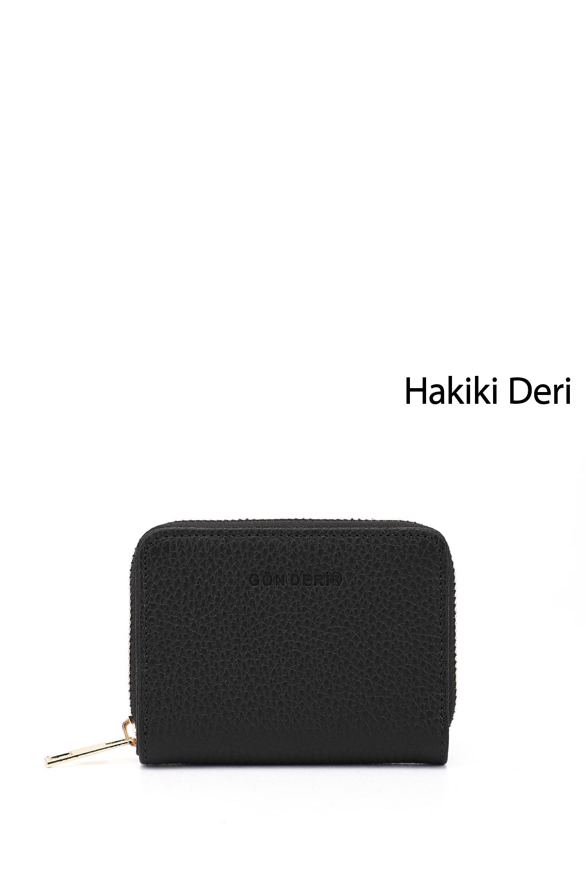 GÖNDERİ(R) Unisex MAT SİYAH Hakiki Deri Dikey Cüzdan