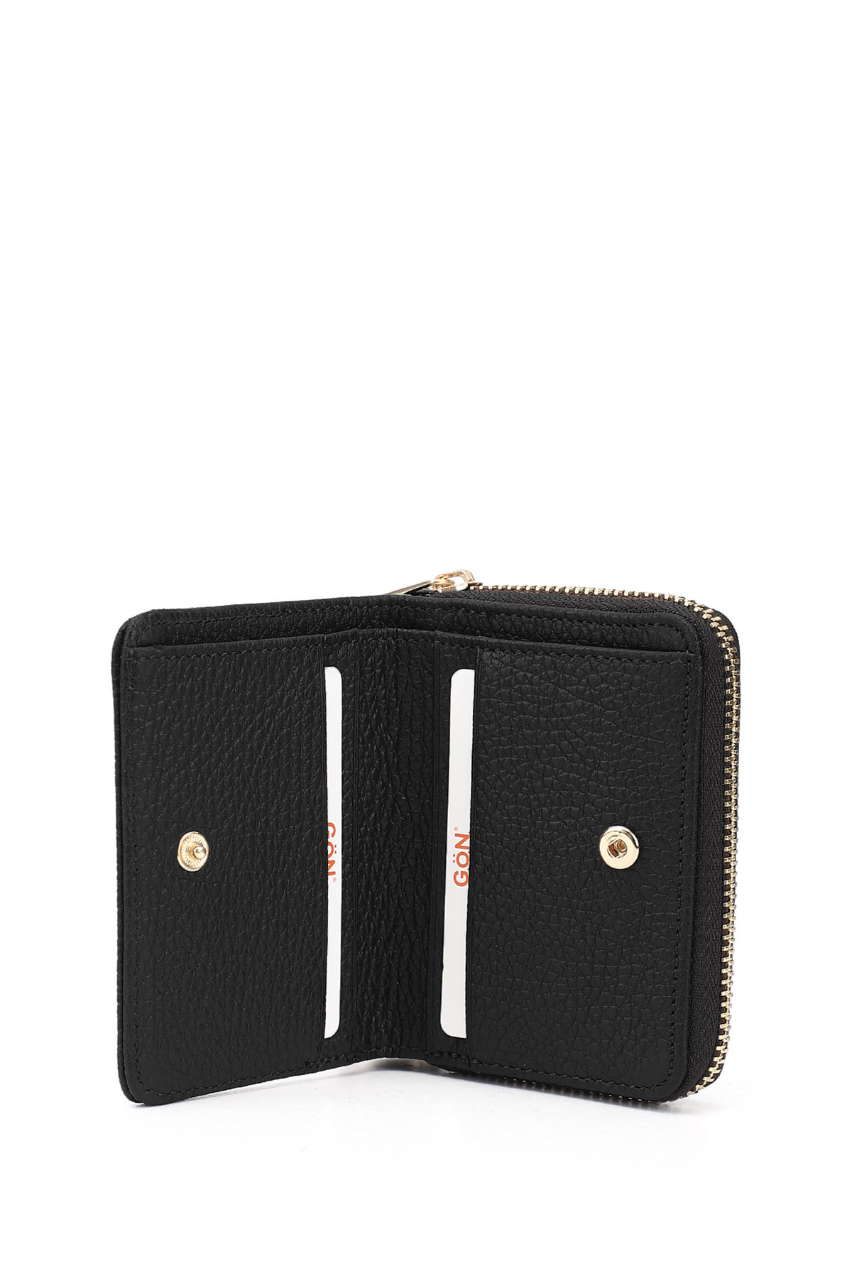 GÖNDERİ(R) Unisex MAT SİYAH Hakiki Deri Dikey Cüzdan görsel 3