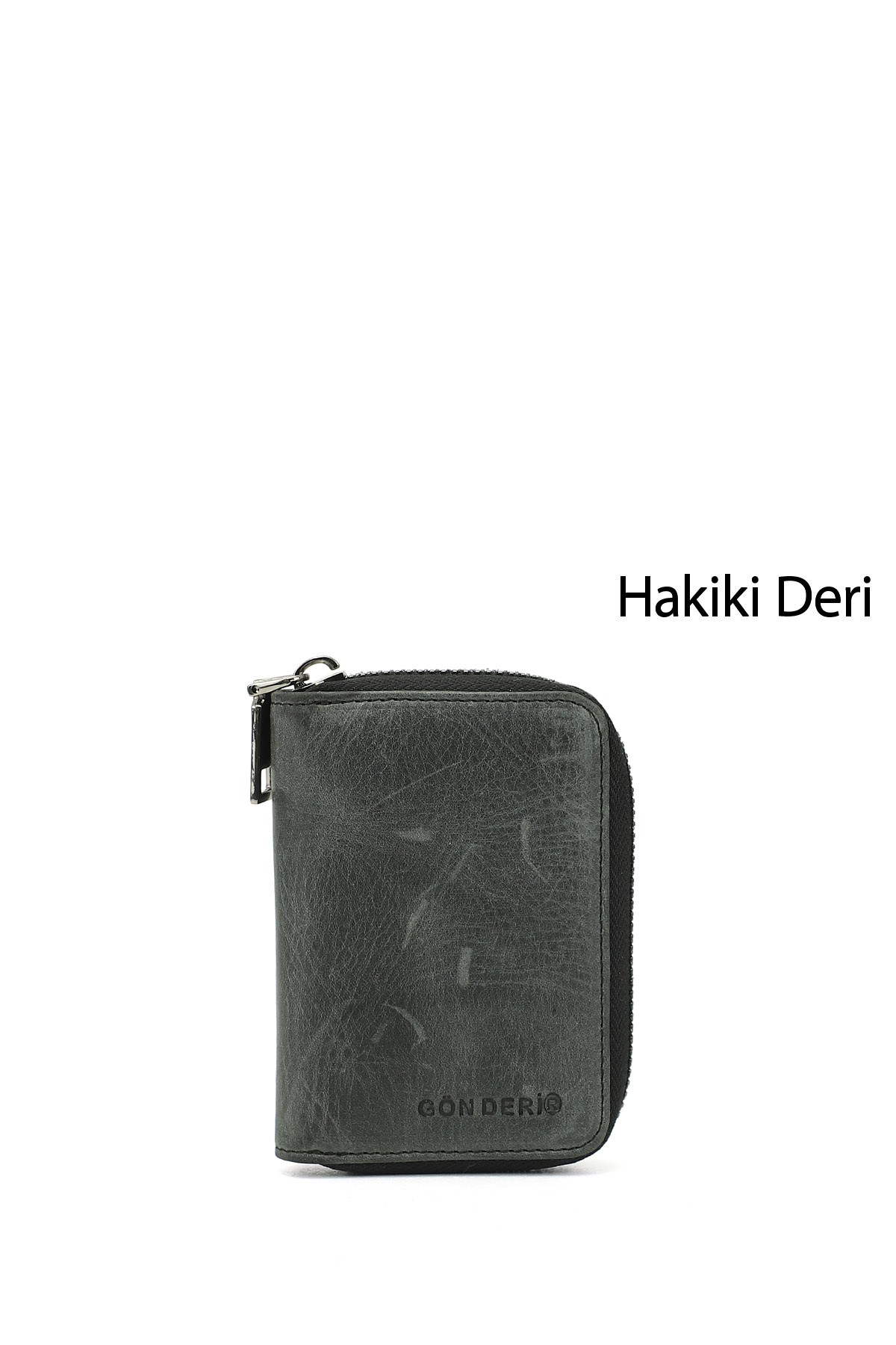 GÖNDERİ(R) Unisex SİYAH Hakiki Deri Dikey Kartlık