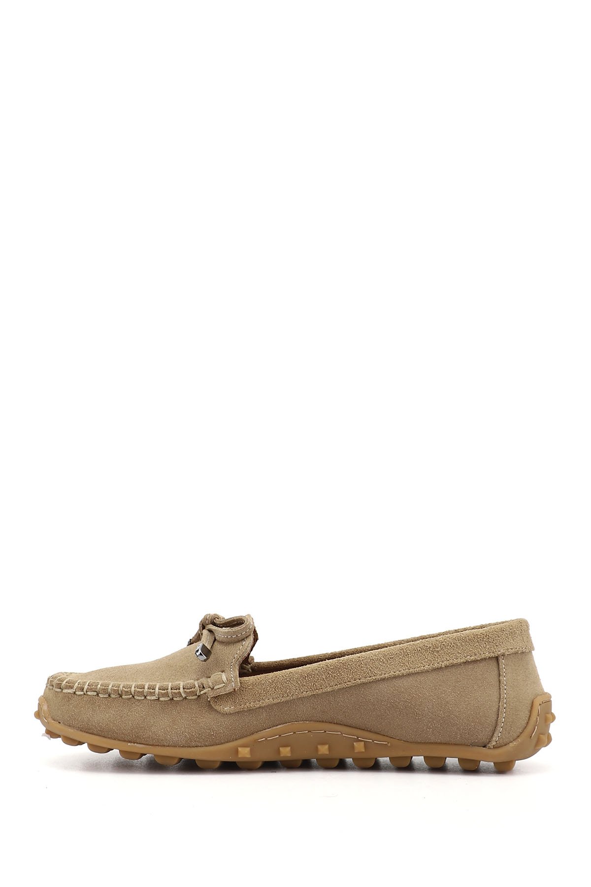 GÖNDERİ(R) Kadın KREM Fiyonklu Hakiki Deri Comfort Loafer görsel 4