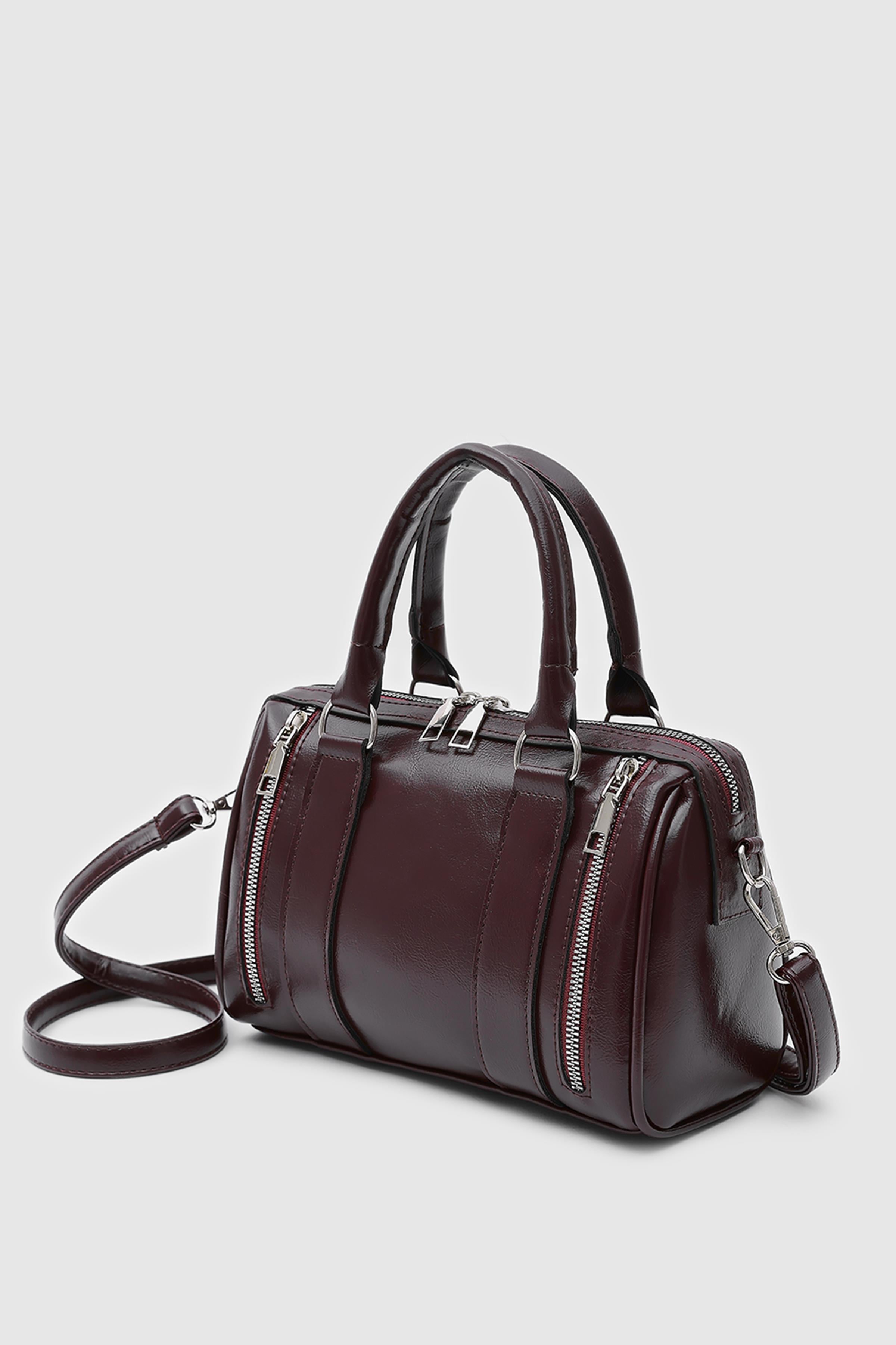 Shulebags Dolce City El Ve Çapraz Çanta Mürdüm