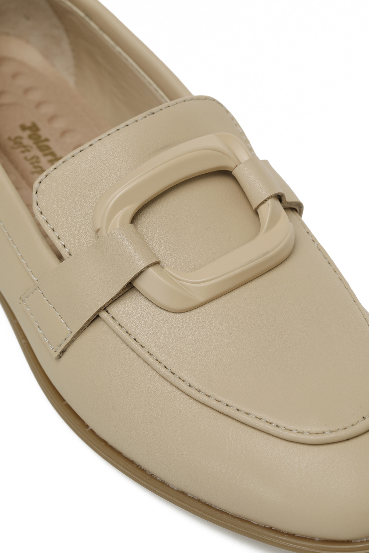 Polaris 325013.Z 5FX Krem Kadın Loafer görsel 7