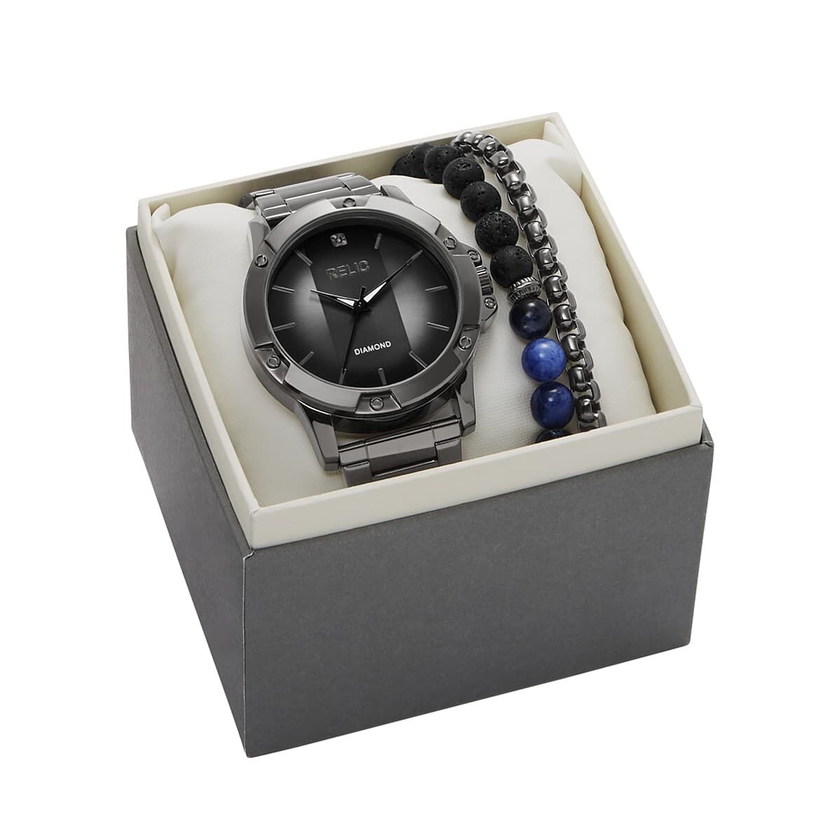 RELIC RL-ZR97000 Pırlantalı Erkek Kol Saati ve Bileklik Seti görsel 5