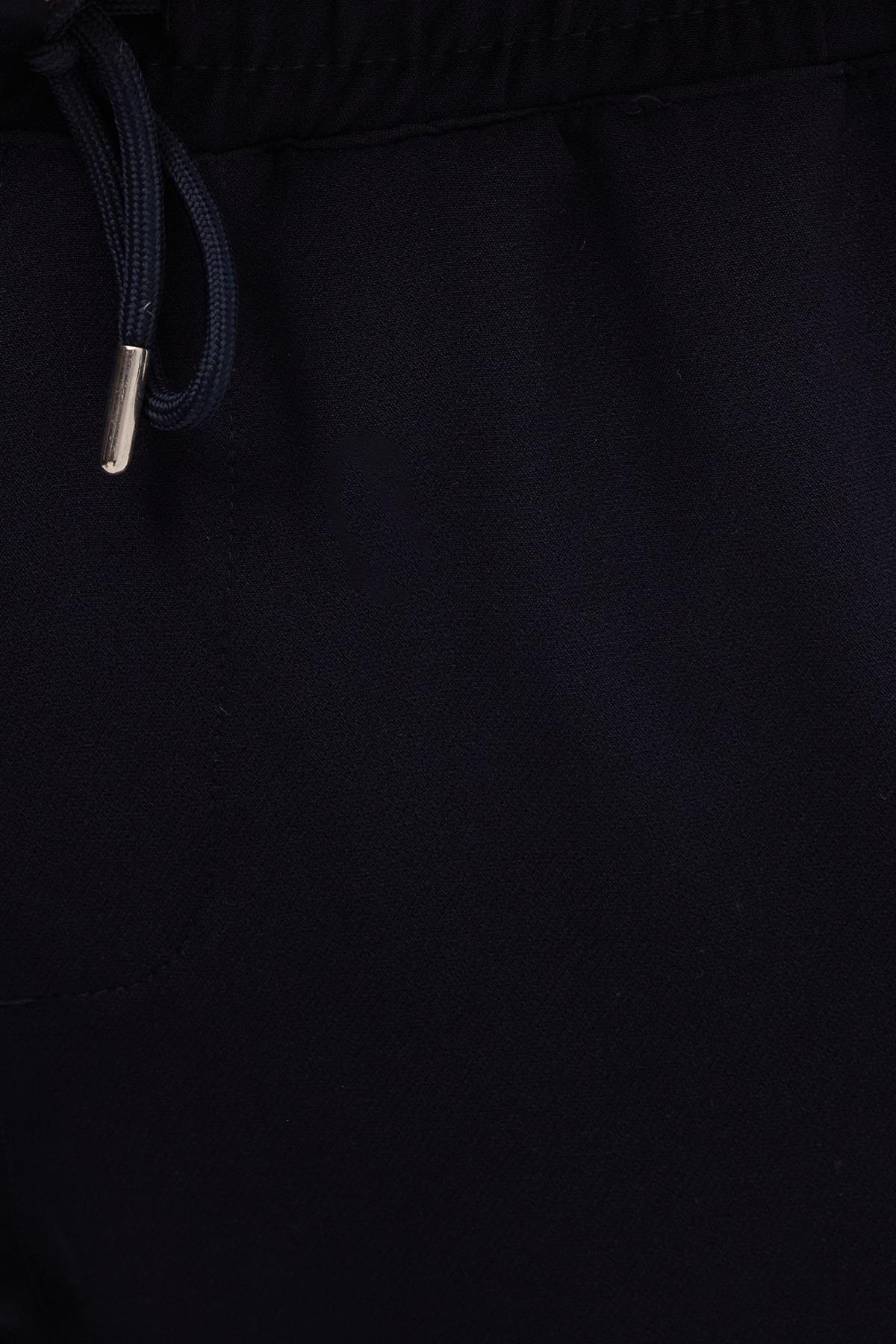 TUDORS Erkek Regular Fit Beli Lastikli Bağcıklı Jogger Lacivert Pantolon Rahat Kesim Yan Cepli görsel 6
