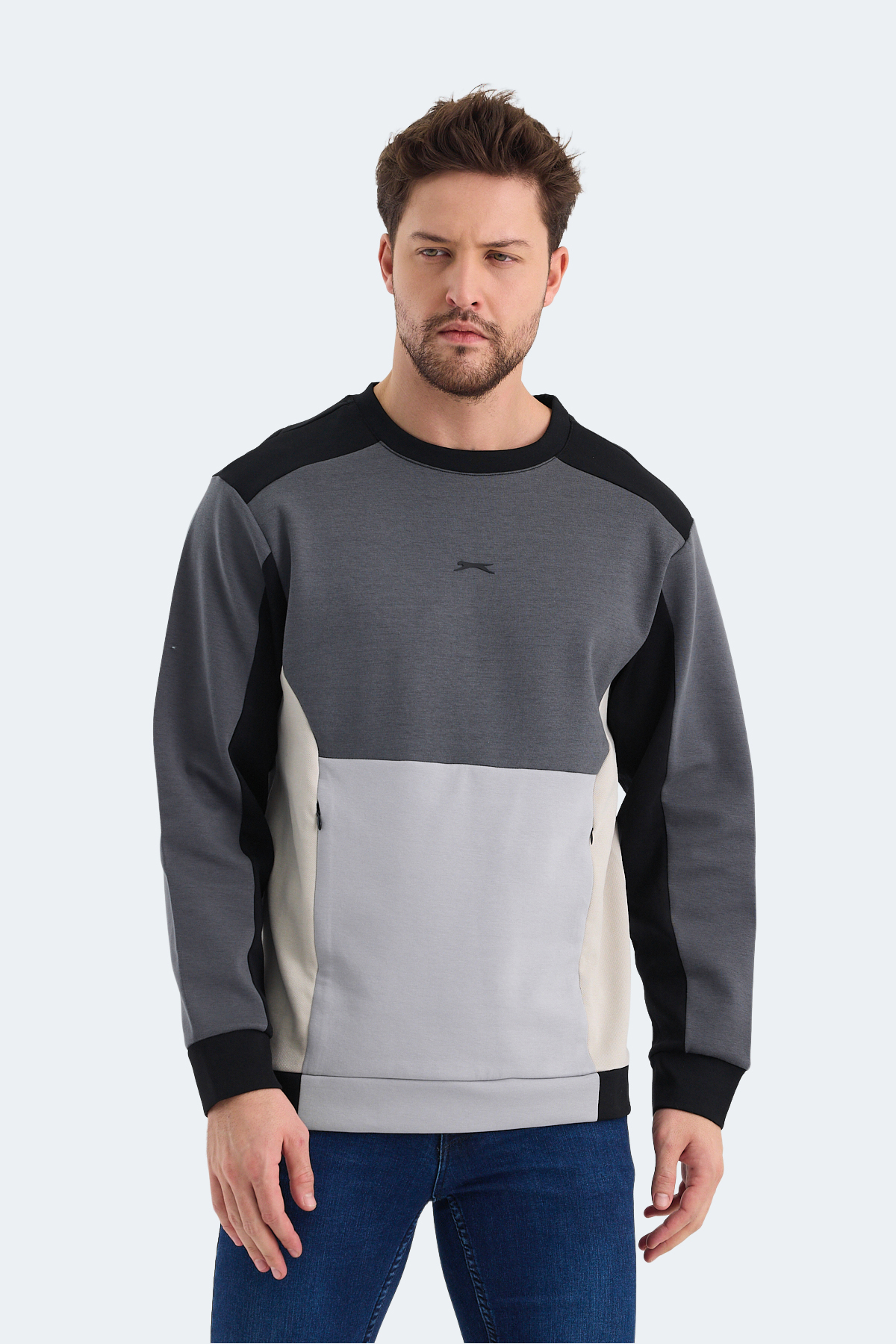SLAZENGER VITALI Erkek Siyah Sweatshirt