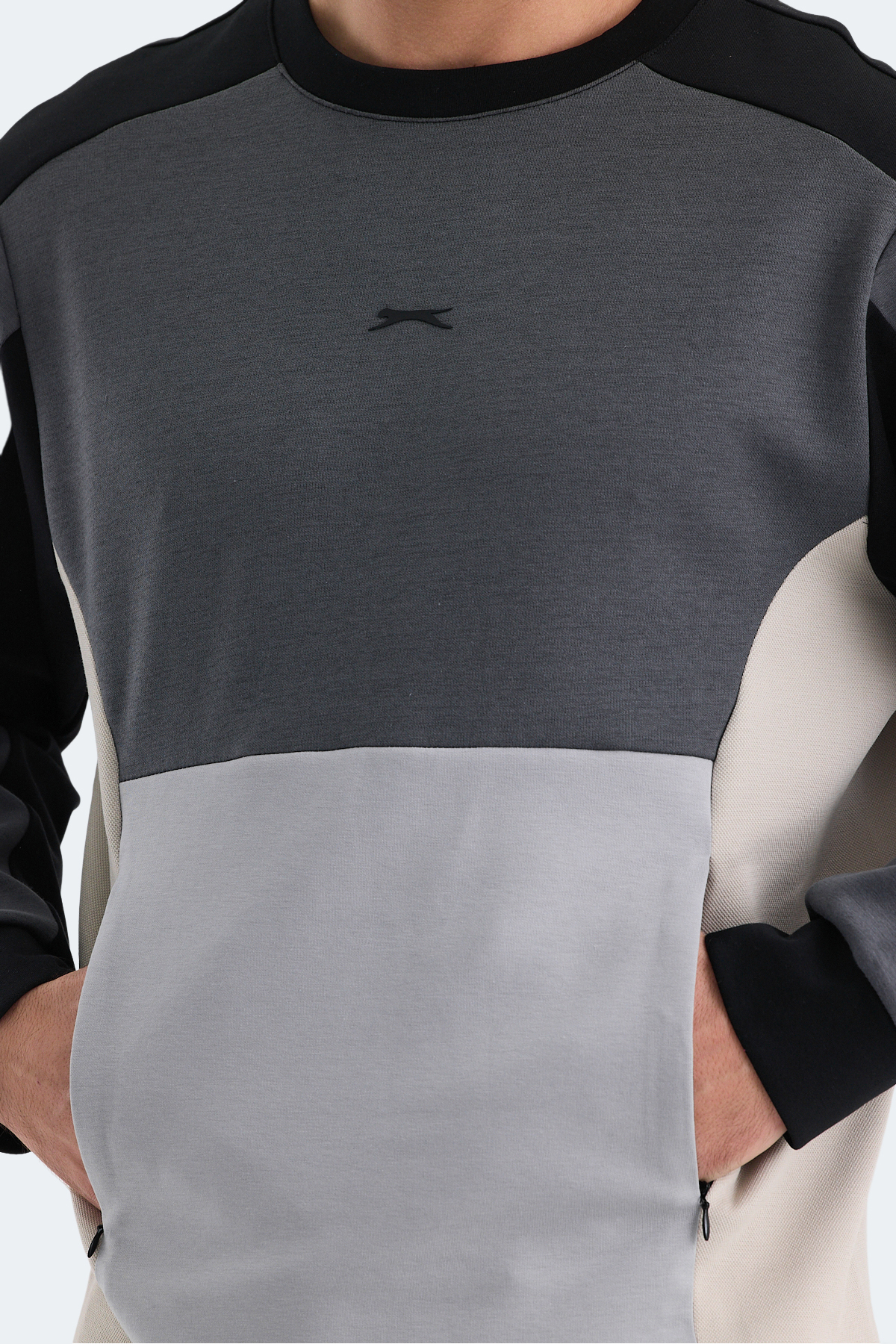 SLAZENGER VITALI Erkek Siyah Sweatshirt görsel 5