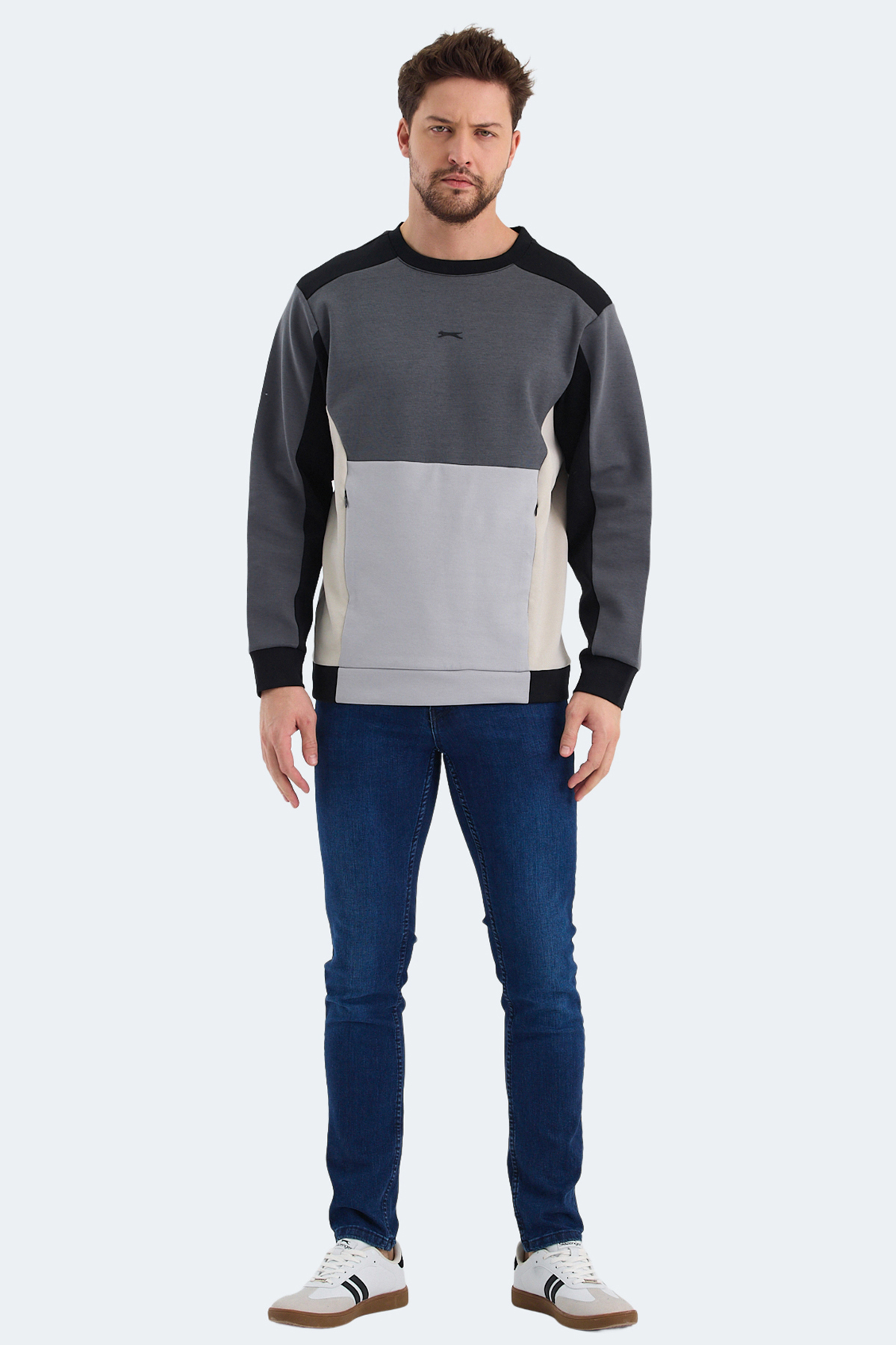 SLAZENGER VITALI Erkek Siyah Sweatshirt görsel 7