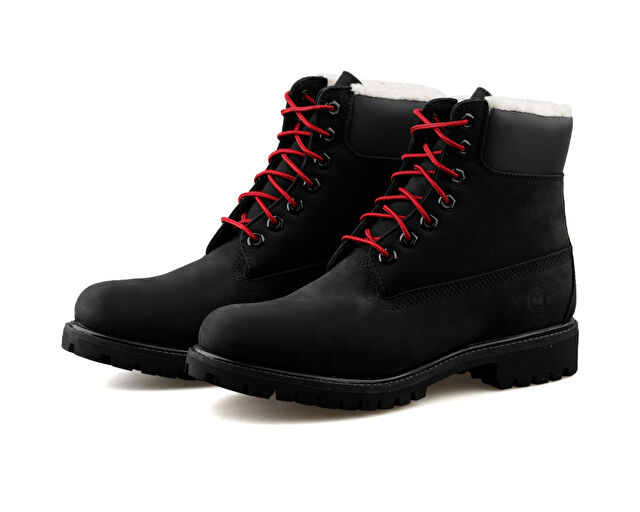 Timberland 6 in Premium Fur Warm Lined Boot Erkek Günlük Bot TB0A2EDY0011 Siyah görsel 3