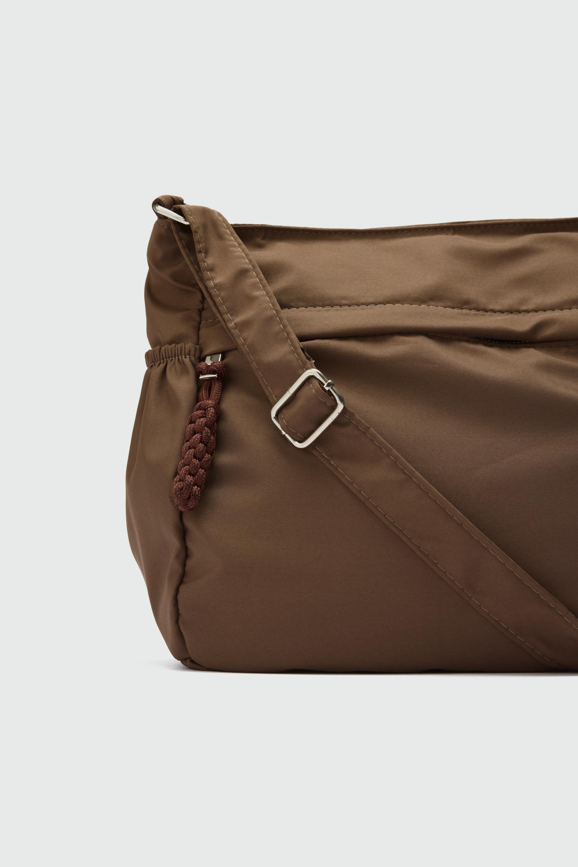 Shulebags Amou Çok Cepli Çapraz Çanta Kahve görsel 4