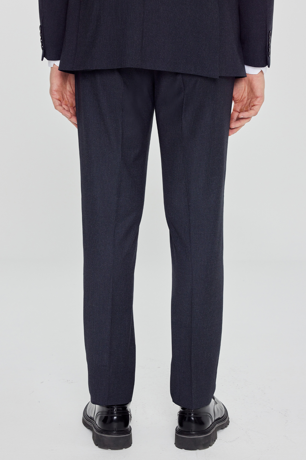 Altınyıldız Classics Erkek Lacivert Slim Fit Dar Kesim Mono Yaka Kapak Cep Esnek Takım Elbise görsel 8