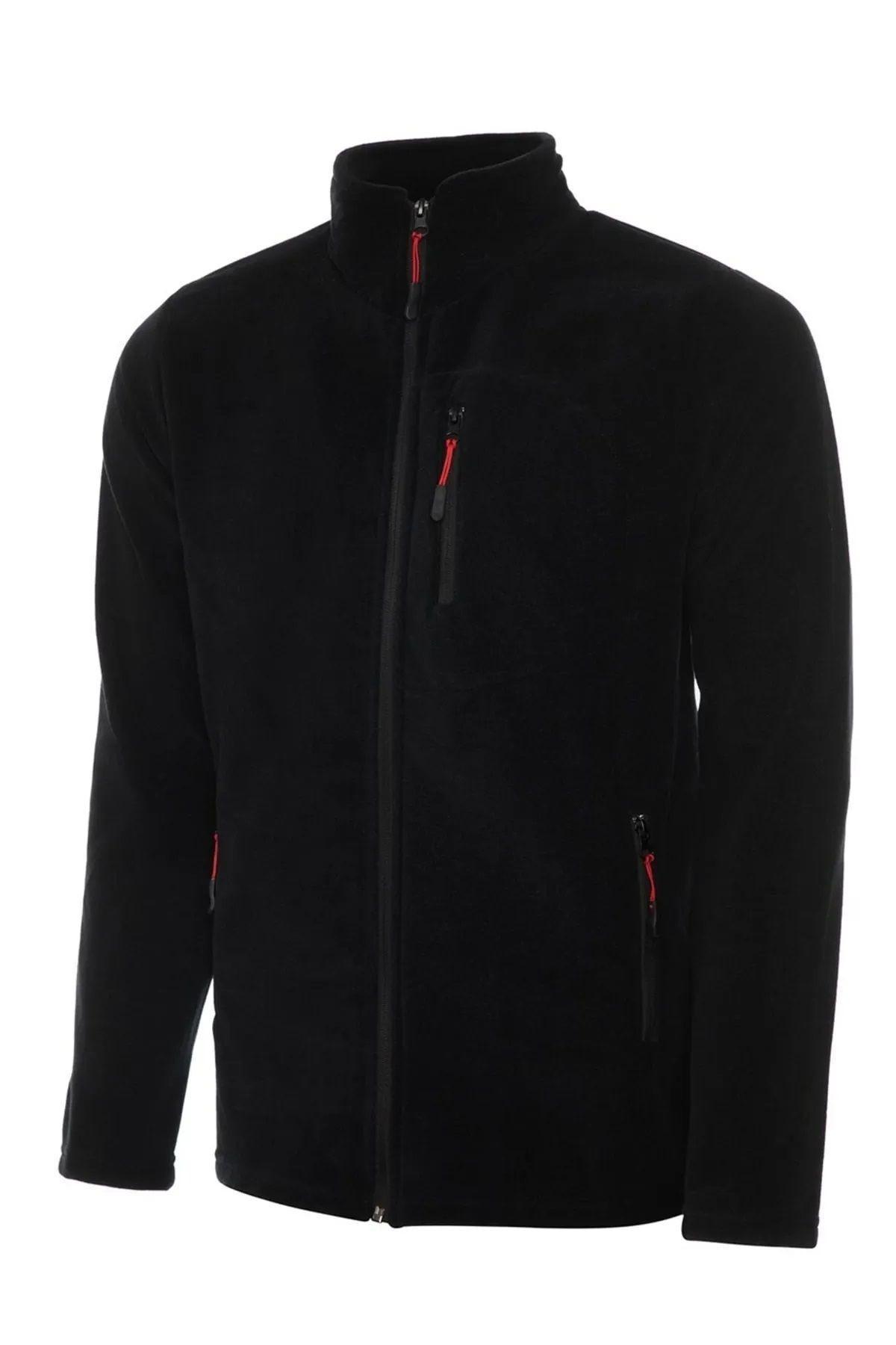 Genius Store Polar Tam 3 Cepli Outdoor Polar Erkek Fermuarlı Sweatshirt Hırka görsel 3