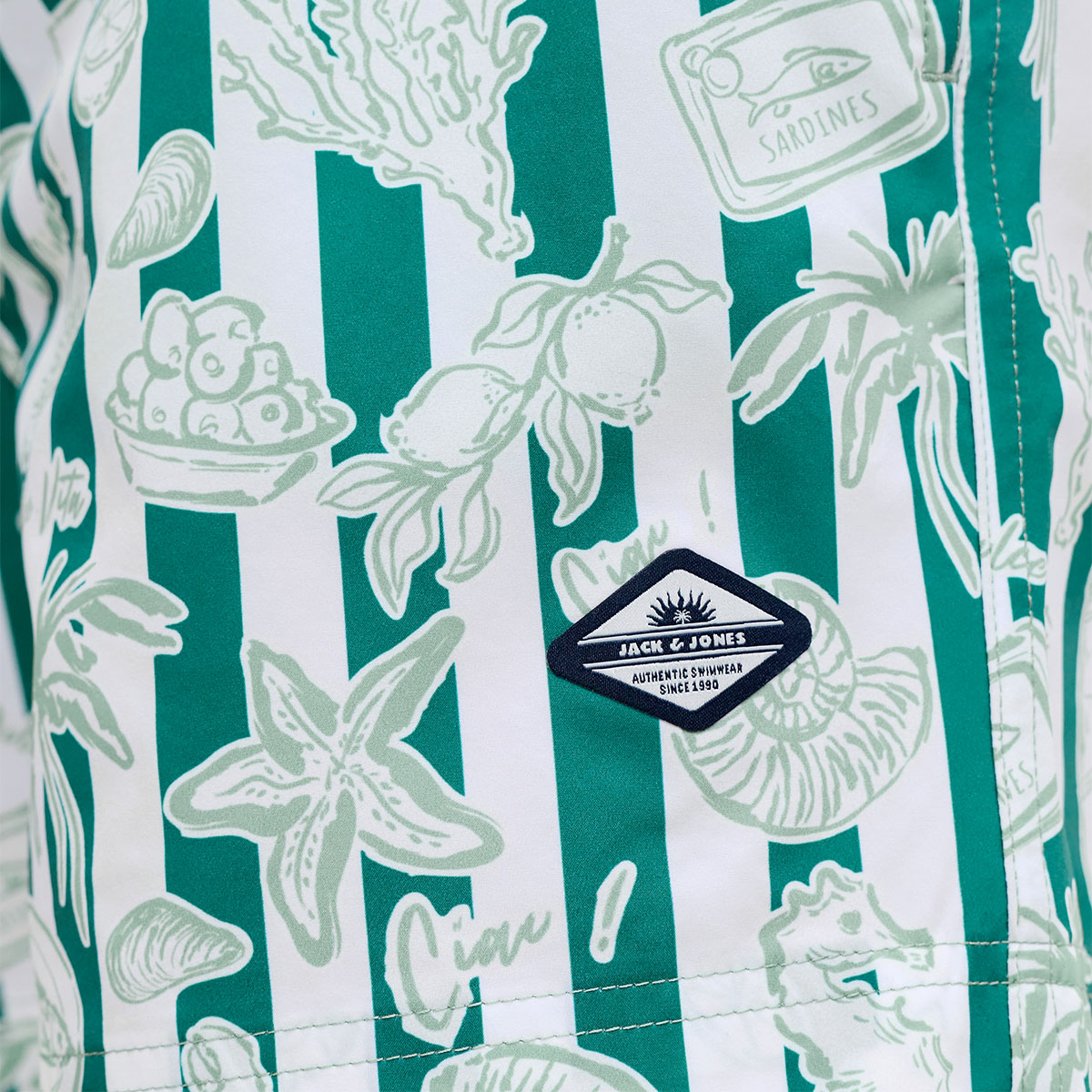 Jack & Jones Maui Vibes Novelty Aop Erkek Yeşil Mayo görsel 2