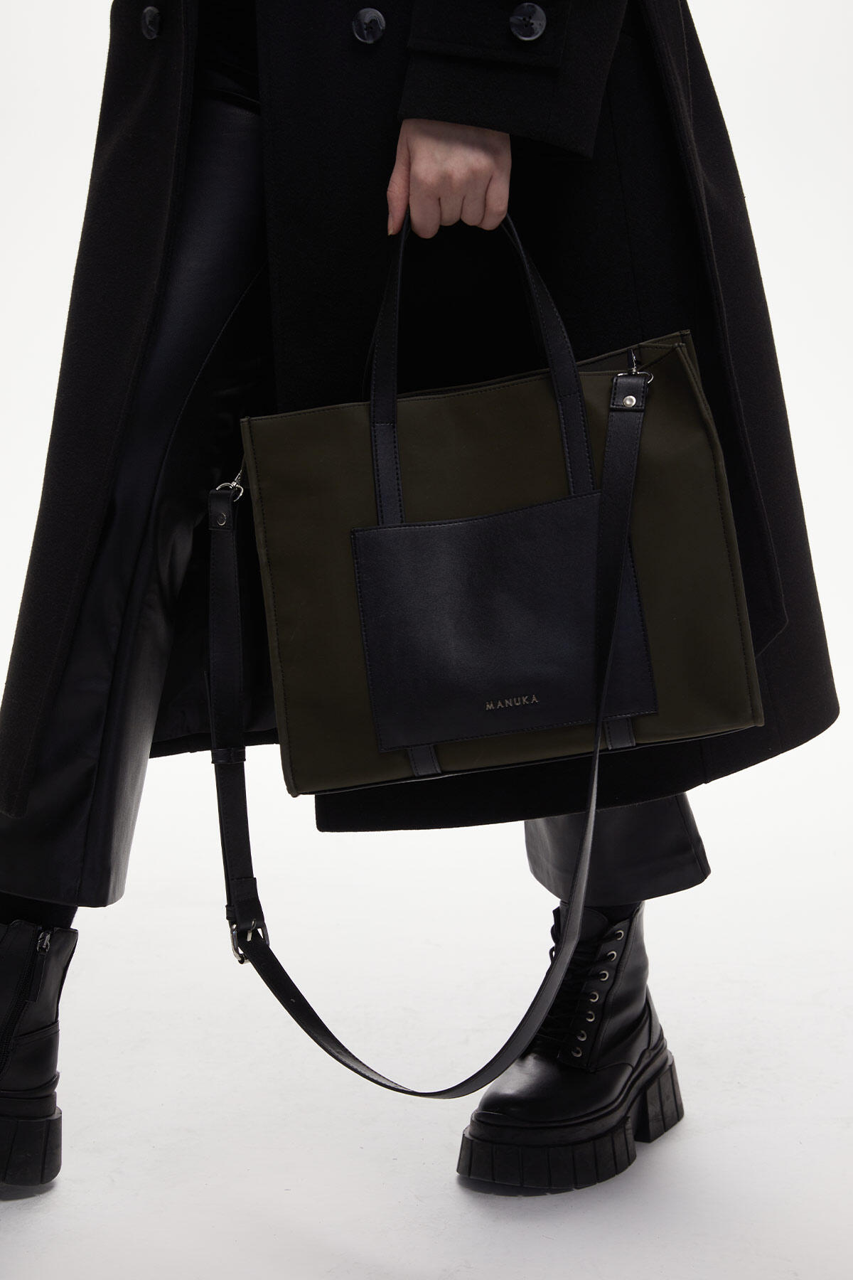 Manuka Urban Tote Çanta Haki görsel 3