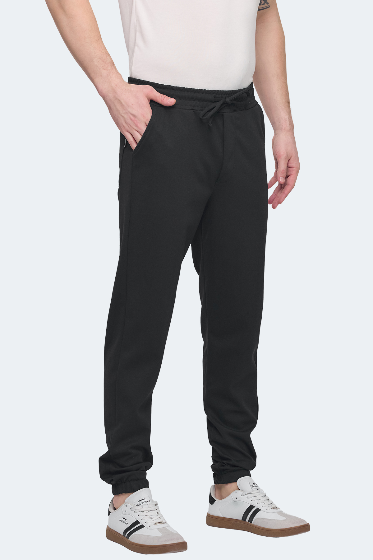 SLAZENGER NESKE I Erkek Cepli Siyah Jogger Eşofman Altı görsel 4