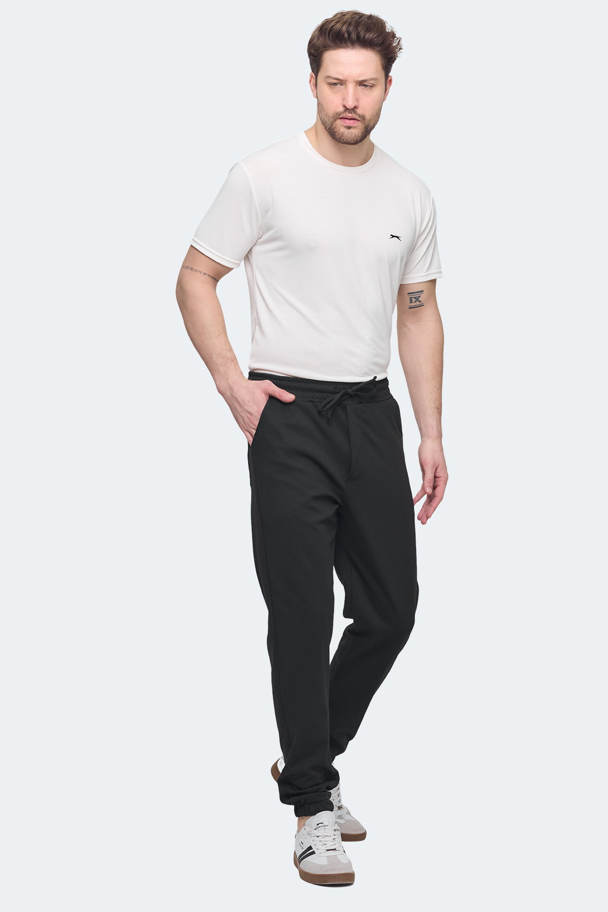 SLAZENGER NESKE I Erkek Cepli Siyah Jogger Eşofman Altı görsel 8