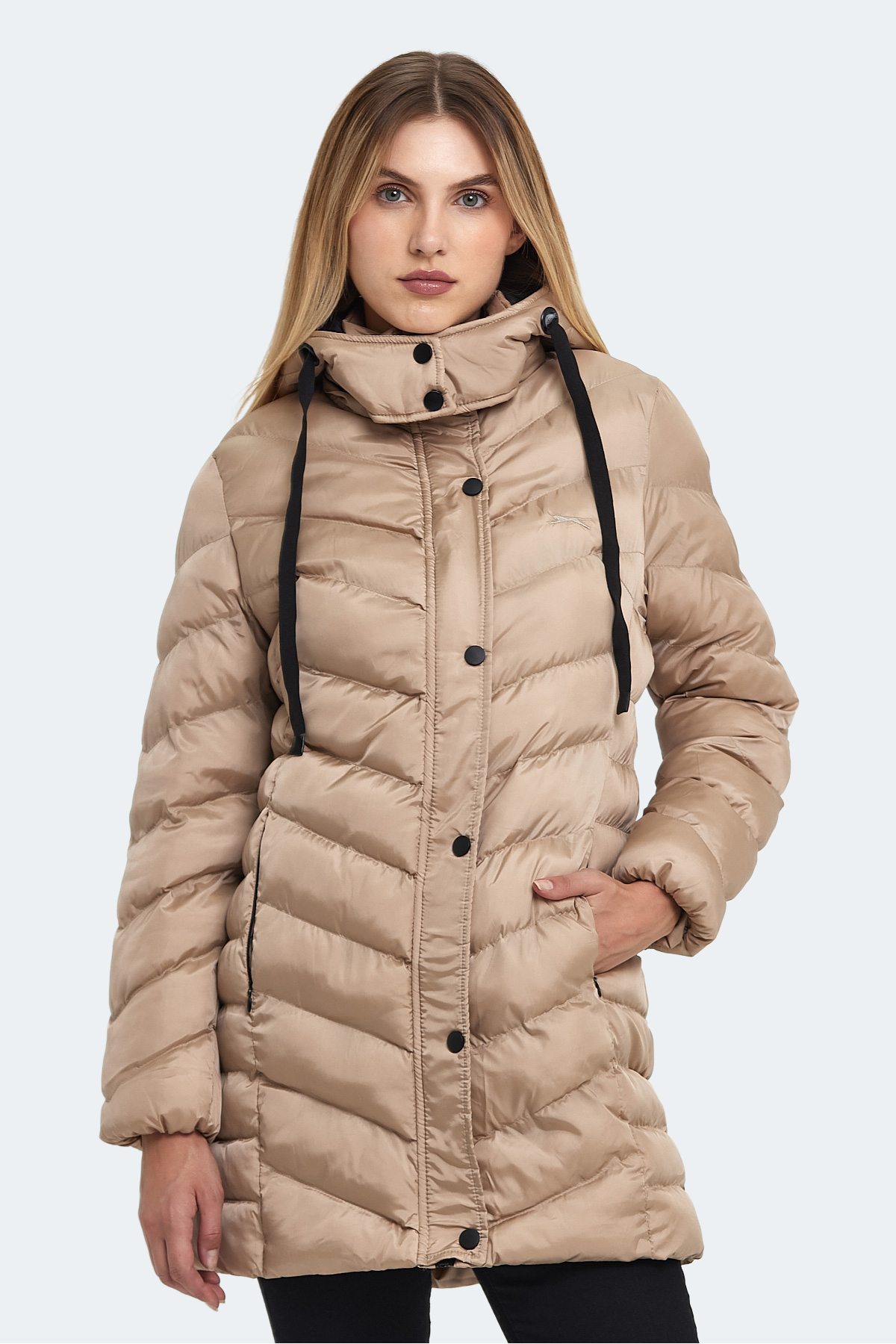SLAZENGER GWEN Kadın Şişme Mont Vizon