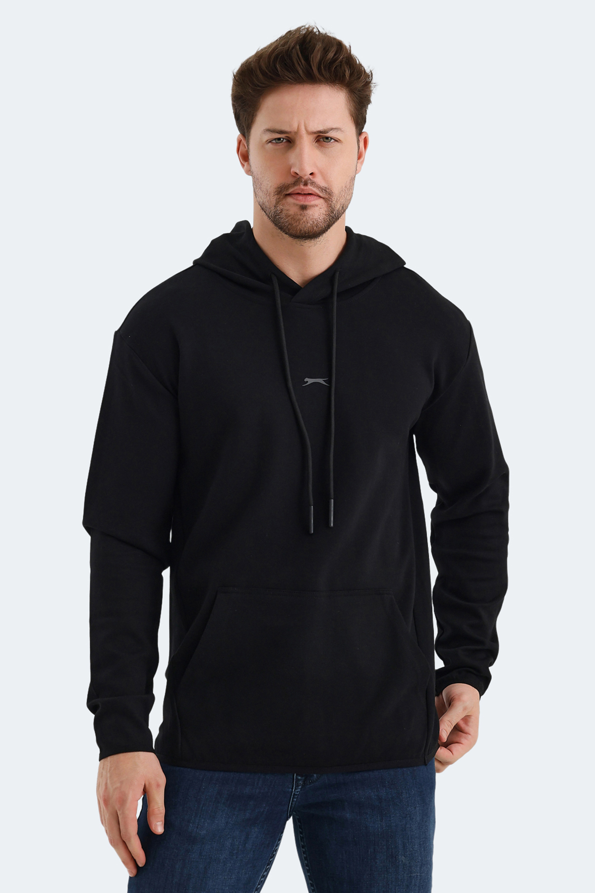 SLAZENGER VADIMIR Erkek Kapüşonlu Sweatshirt Hoodie Siyah