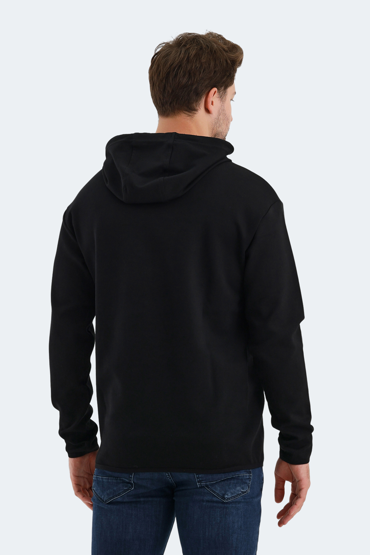 SLAZENGER VADIMIR Erkek Kapüşonlu Sweatshirt Hoodie Siyah görsel 2