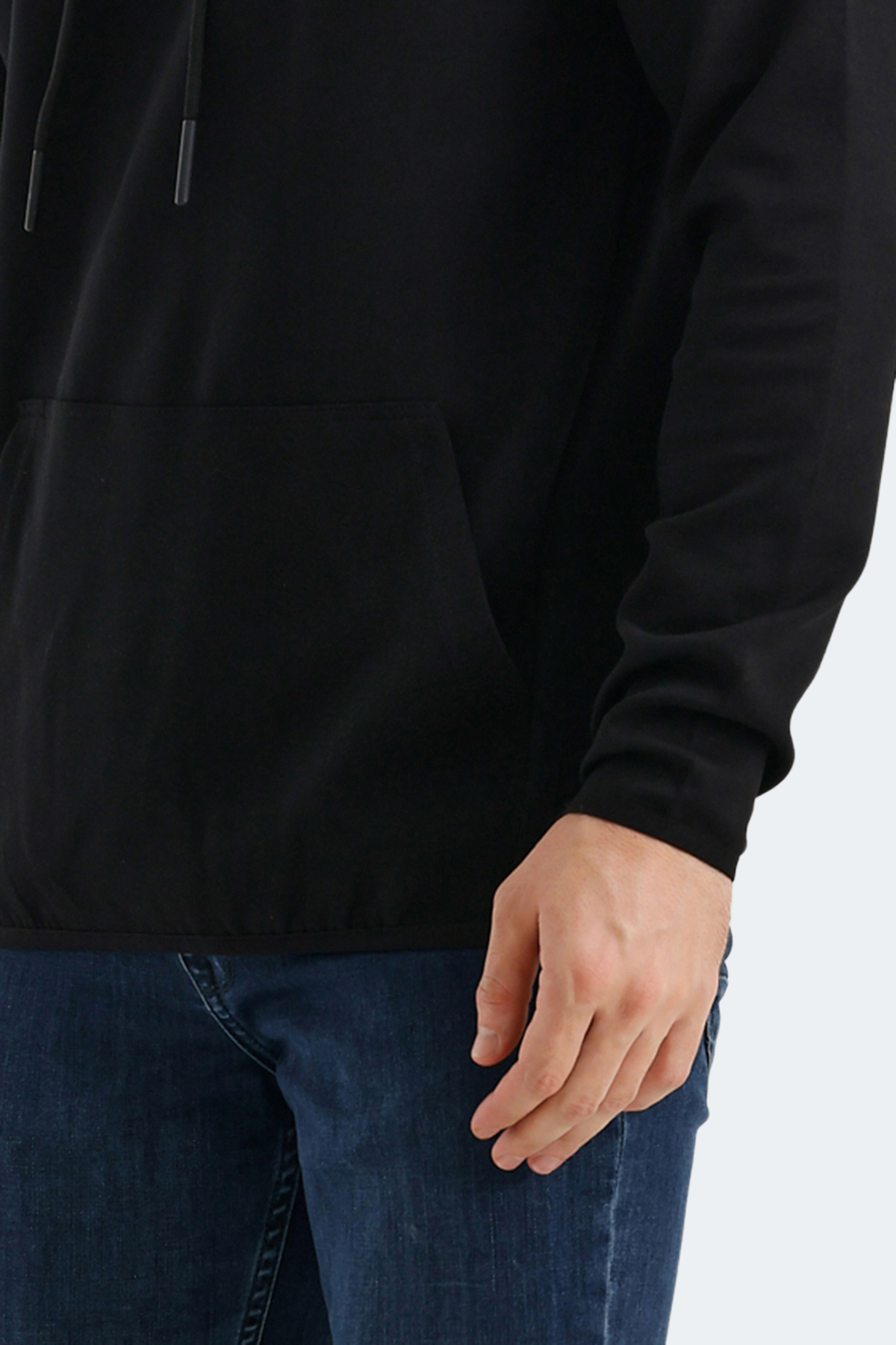 SLAZENGER VADIMIR Erkek Kapüşonlu Sweatshirt Hoodie Siyah görsel 5