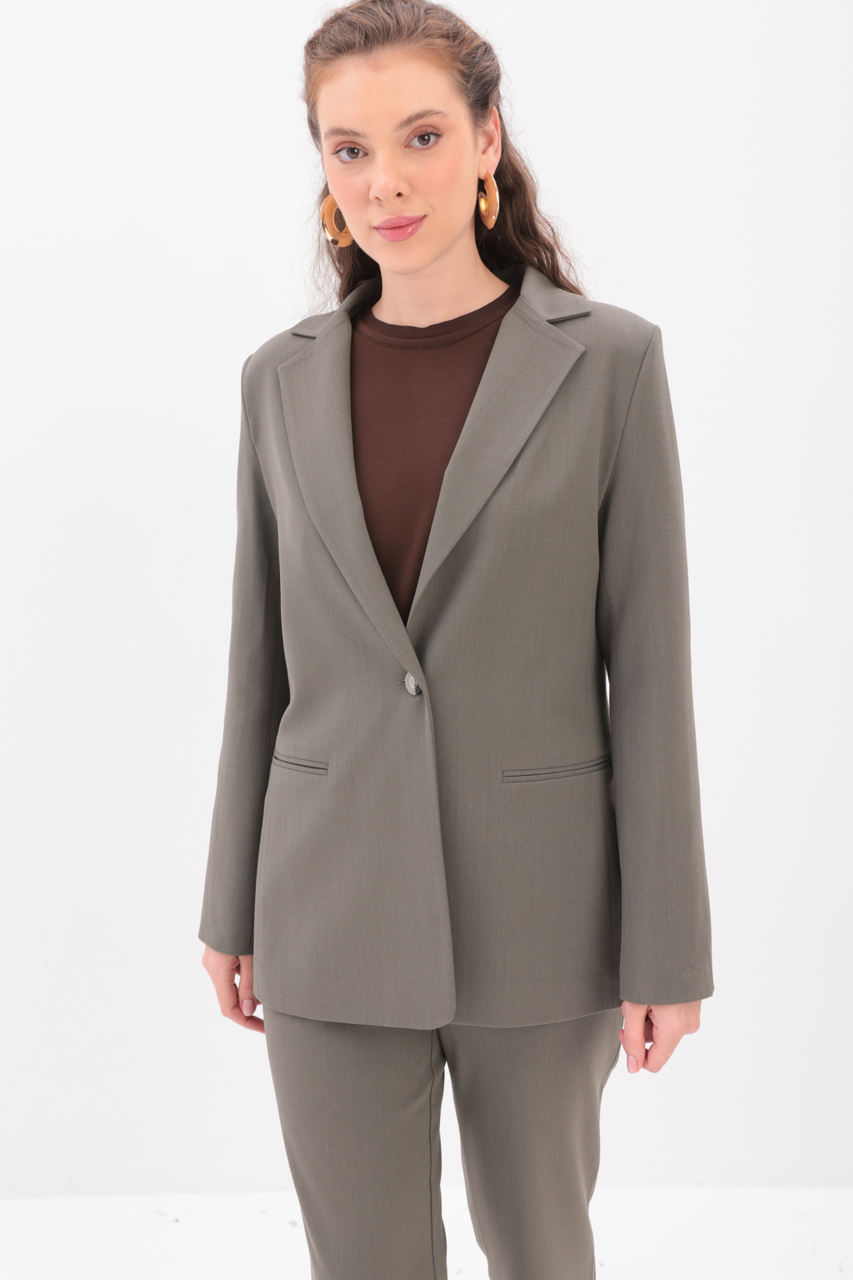 ALLDAY Haki Kruvaze Blazer Ceket