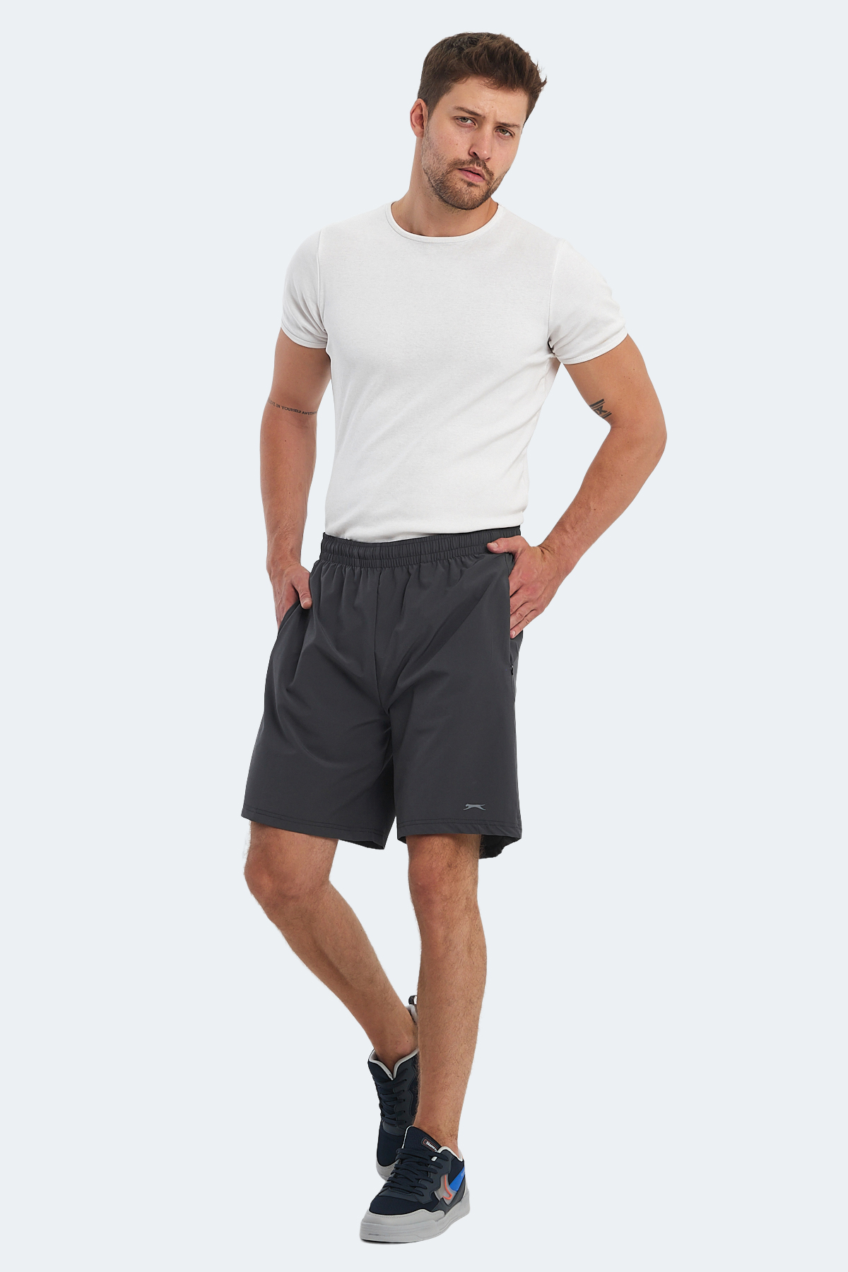 SLAZENGER Beli Lastikli Erkek Şort görsel 5