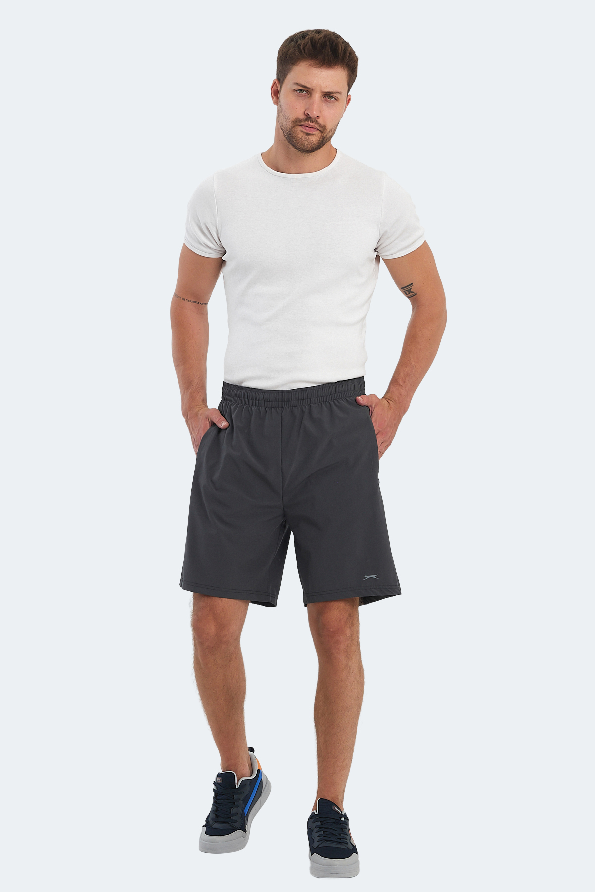 SLAZENGER Beli Lastikli Erkek Şort görsel 7