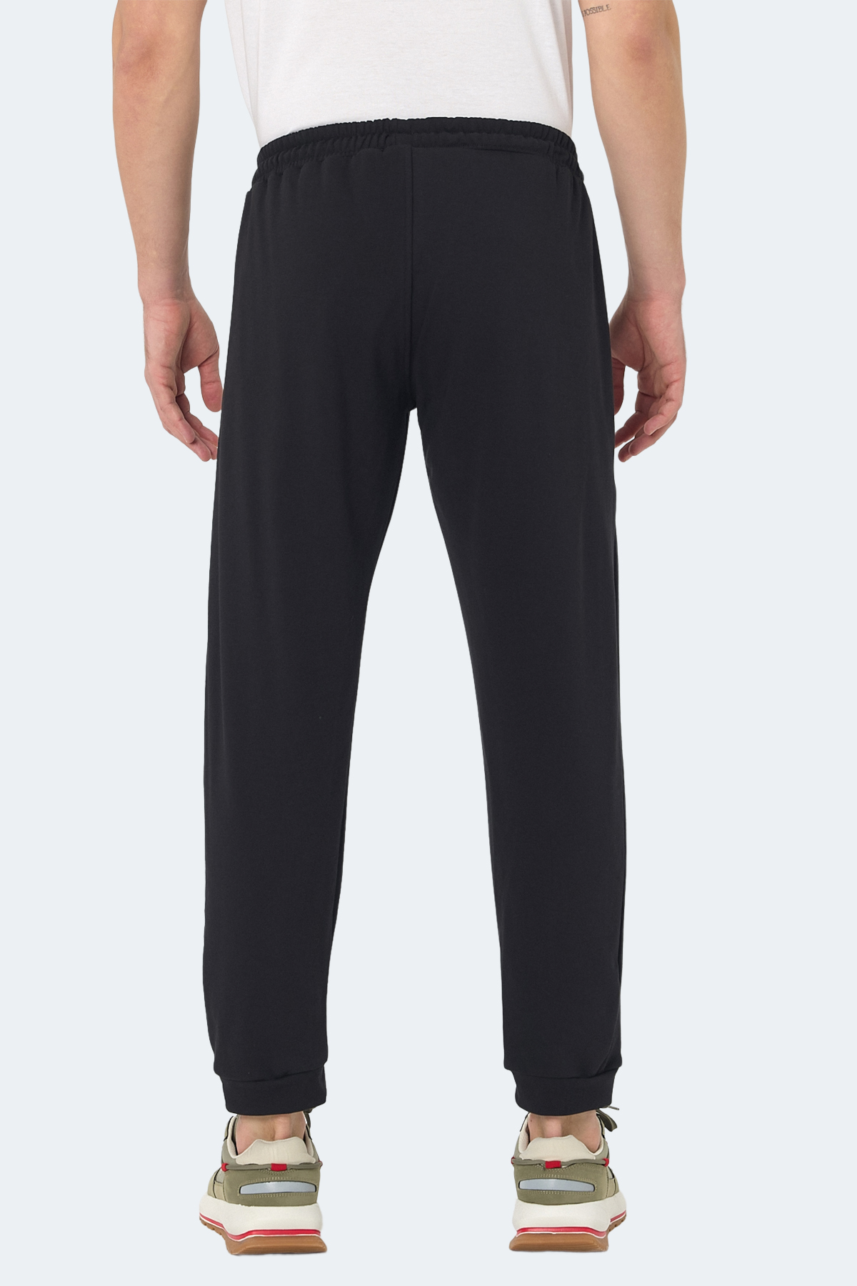 SLAZENGER KISHA IN Erkek Cepli Dar Paça Siyah Jogger Eşofman Altı görsel 7