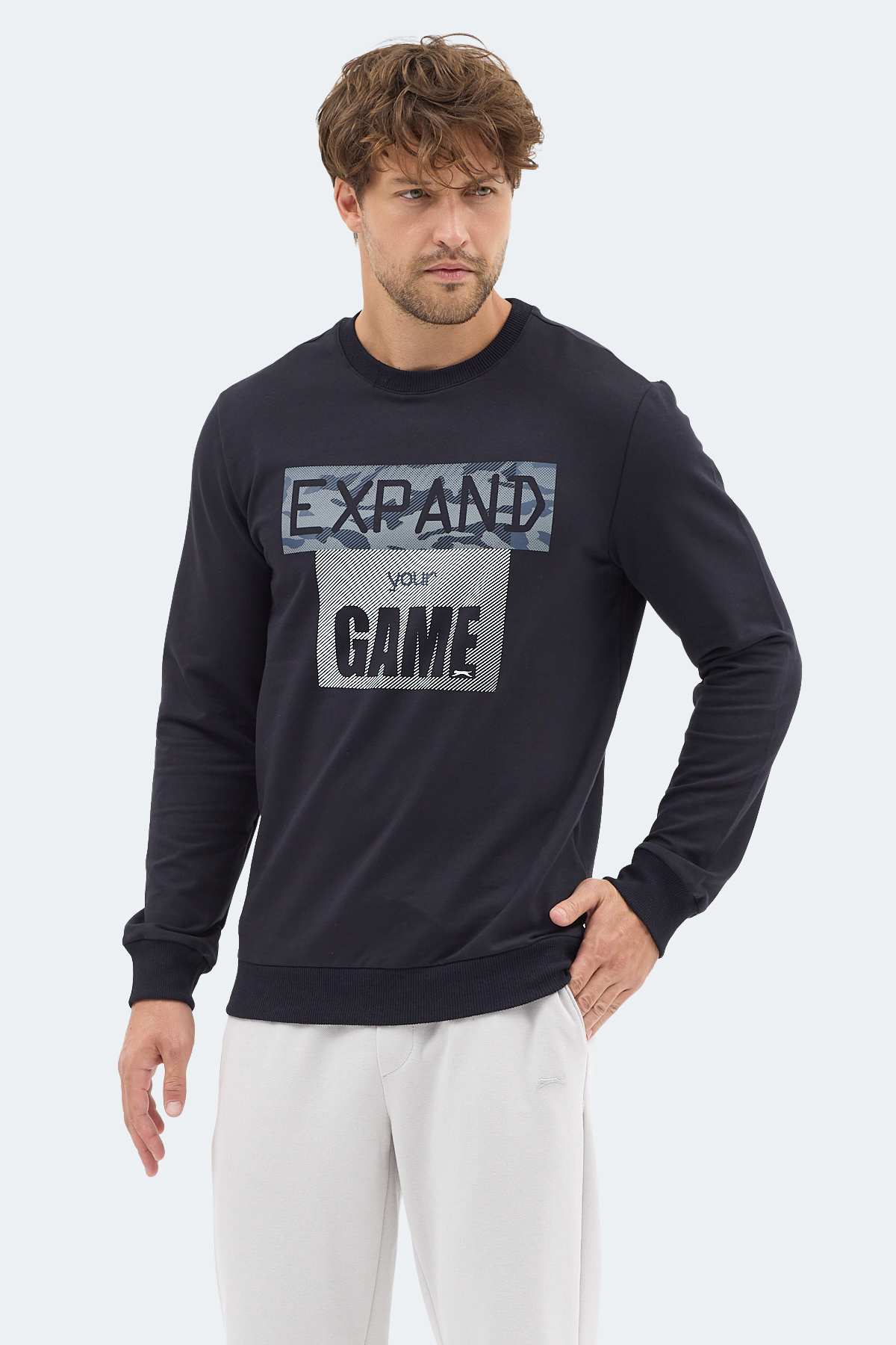 SLAZENGER RUBIO Erkek Lacivert Sweatshirt