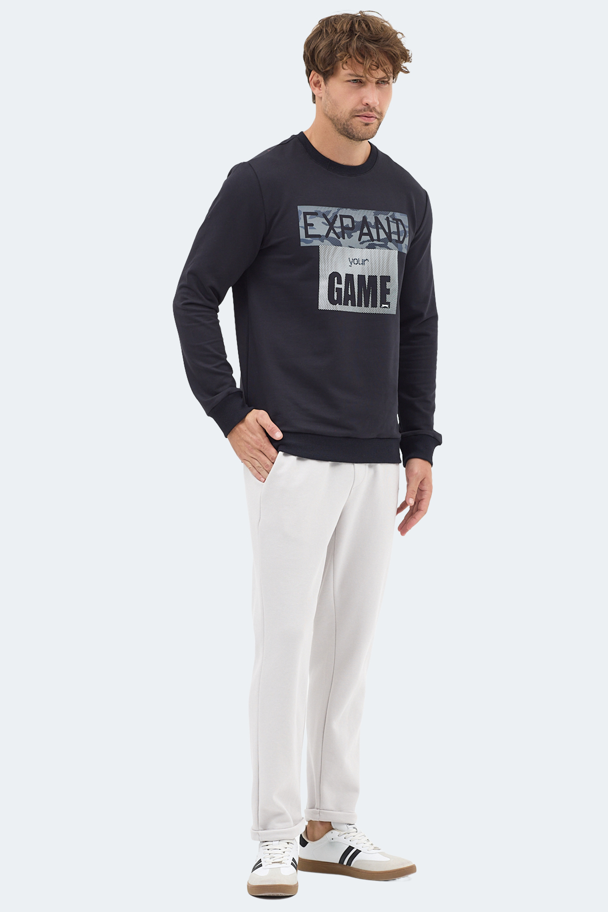 SLAZENGER RUBIO Erkek Lacivert Sweatshirt görsel 6