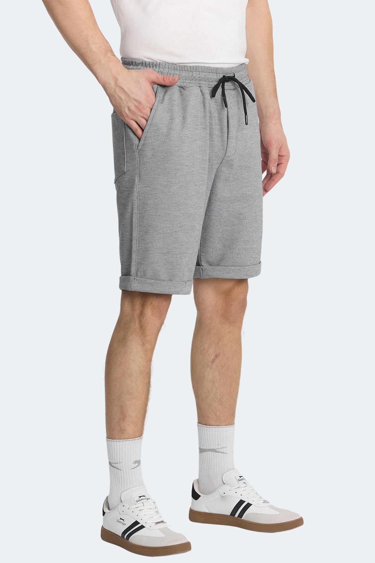 SLAZENGER NOVA Erkek Cepli Koyu Gri Şort görsel 3