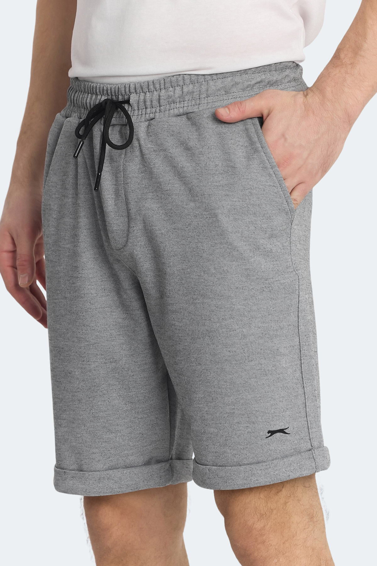 SLAZENGER NOVA Erkek Cepli Koyu Gri Şort görsel 5