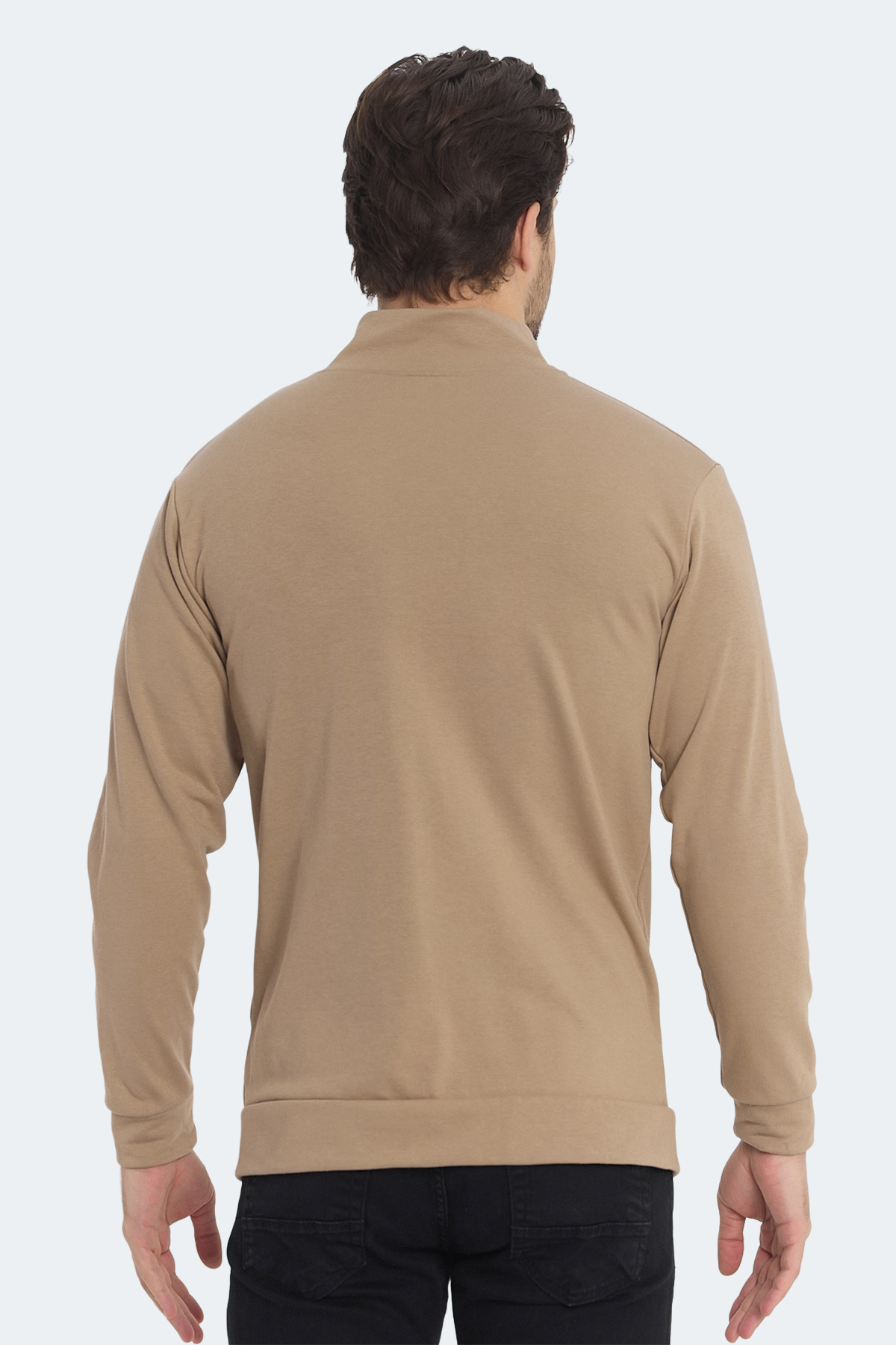 SLAZENGER KAGISONA Erkek Fermuarlı Sweatshirt Hırka Kahve görsel 2