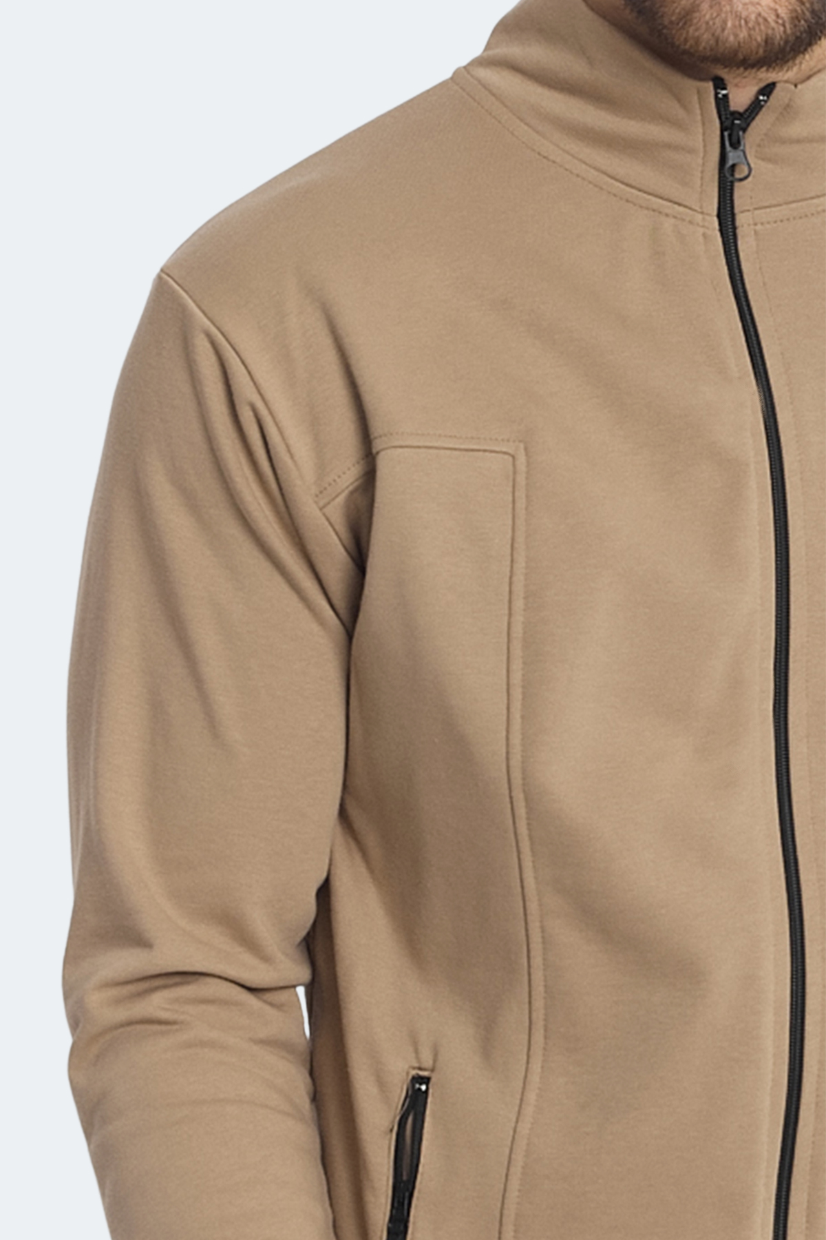 SLAZENGER KAGISONA Erkek Fermuarlı Sweatshirt Hırka Kahve görsel 7