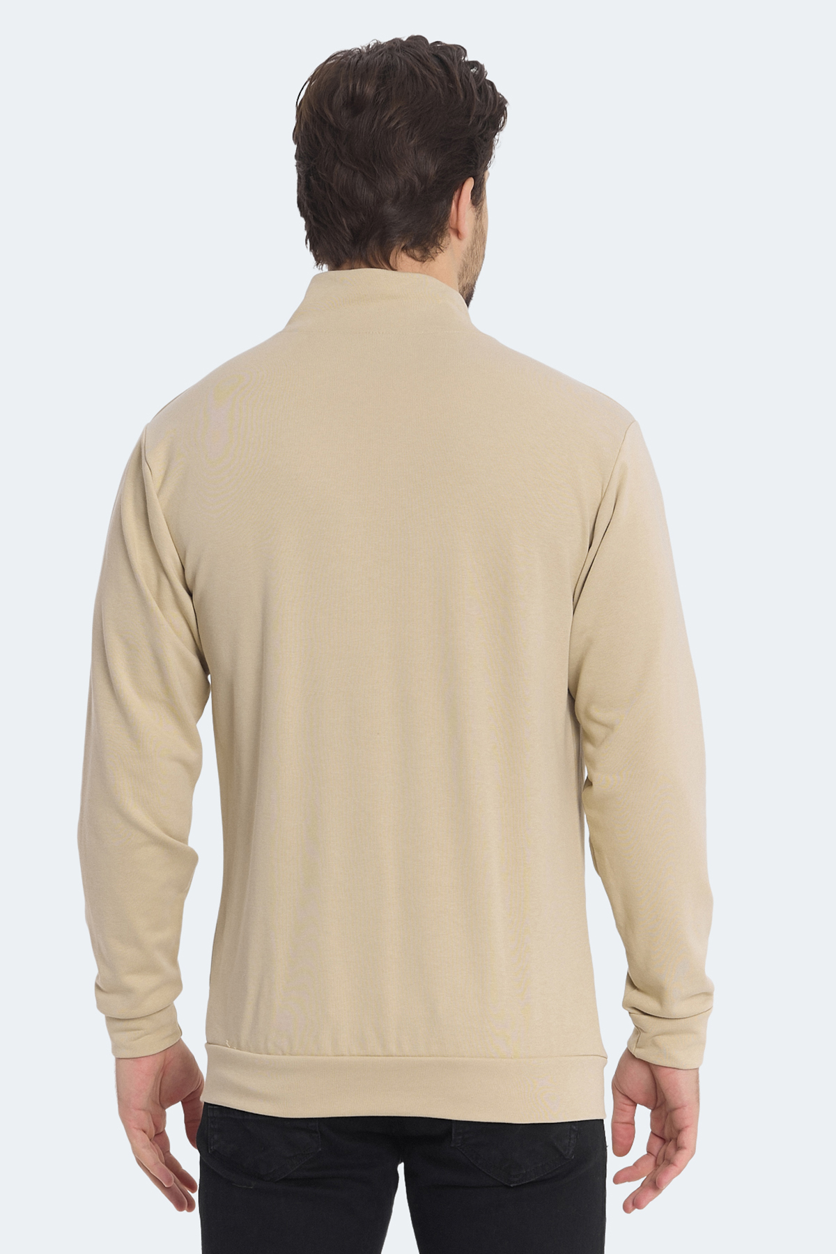 SLAZENGER KAGISONA Erkek Fermuarlı Sweatshirt Hırka Bej görsel 2