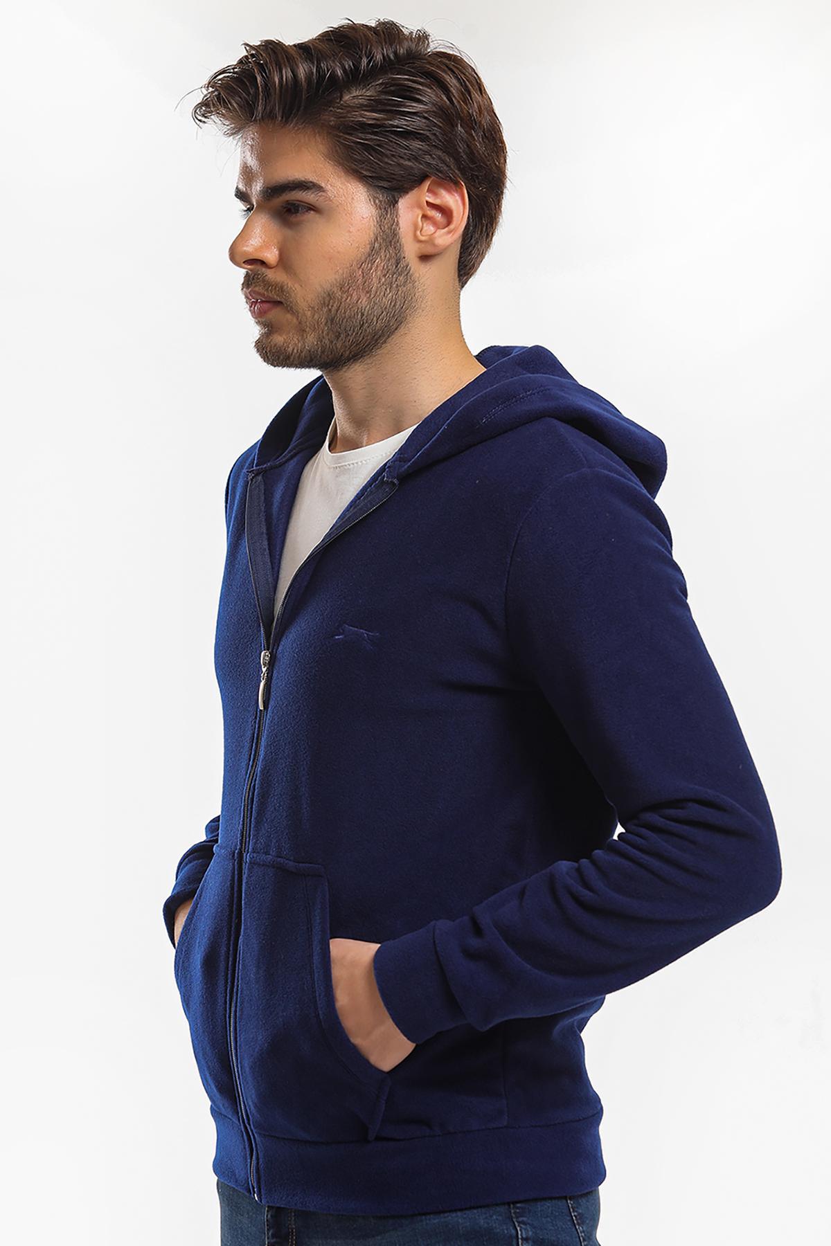 SLAZENGER SAMSON Erkek Fermuarlı Sweatshirt Hırka Lacivert görsel 2