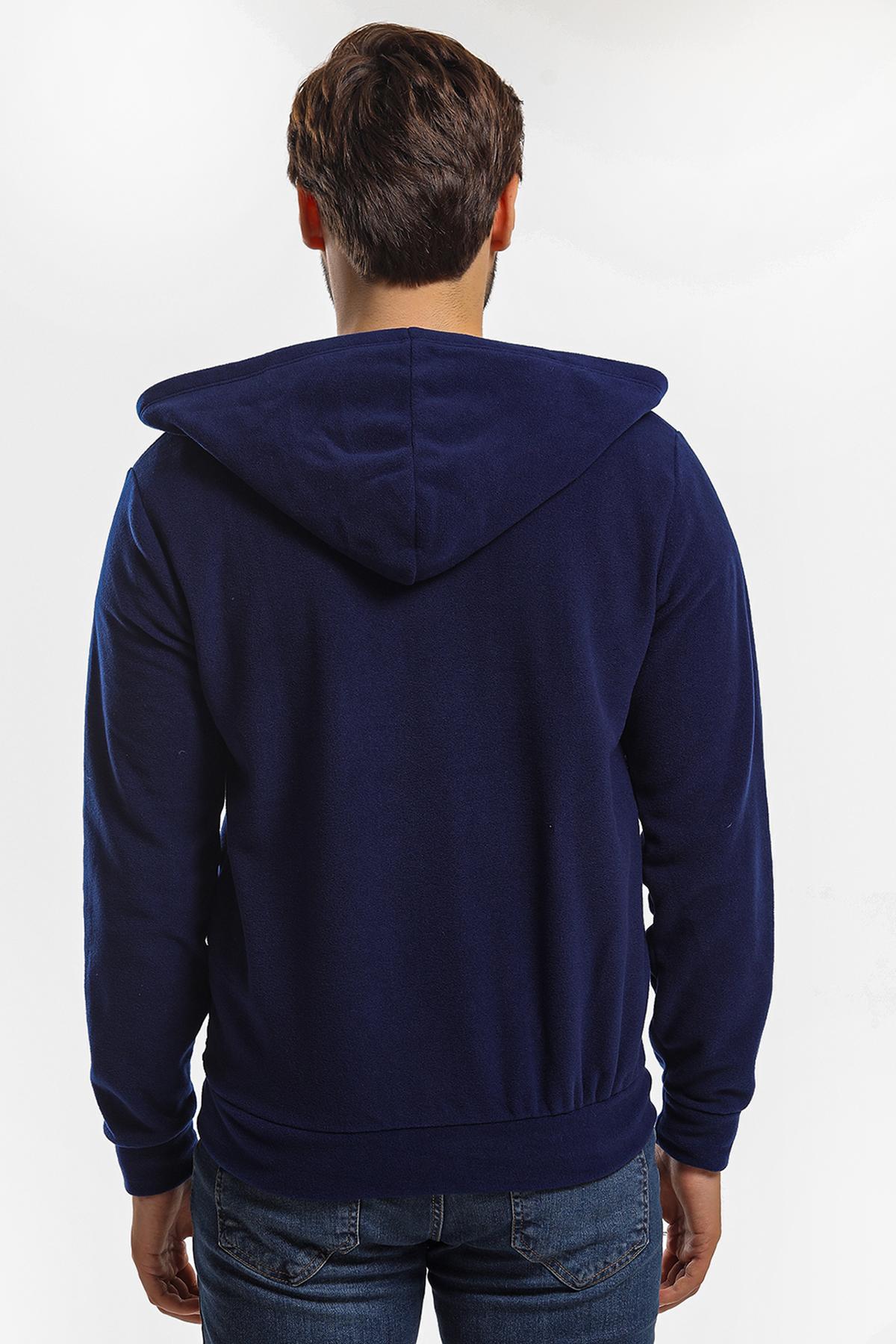 SLAZENGER SAMSON Erkek Fermuarlı Sweatshirt Hırka Lacivert görsel 3
