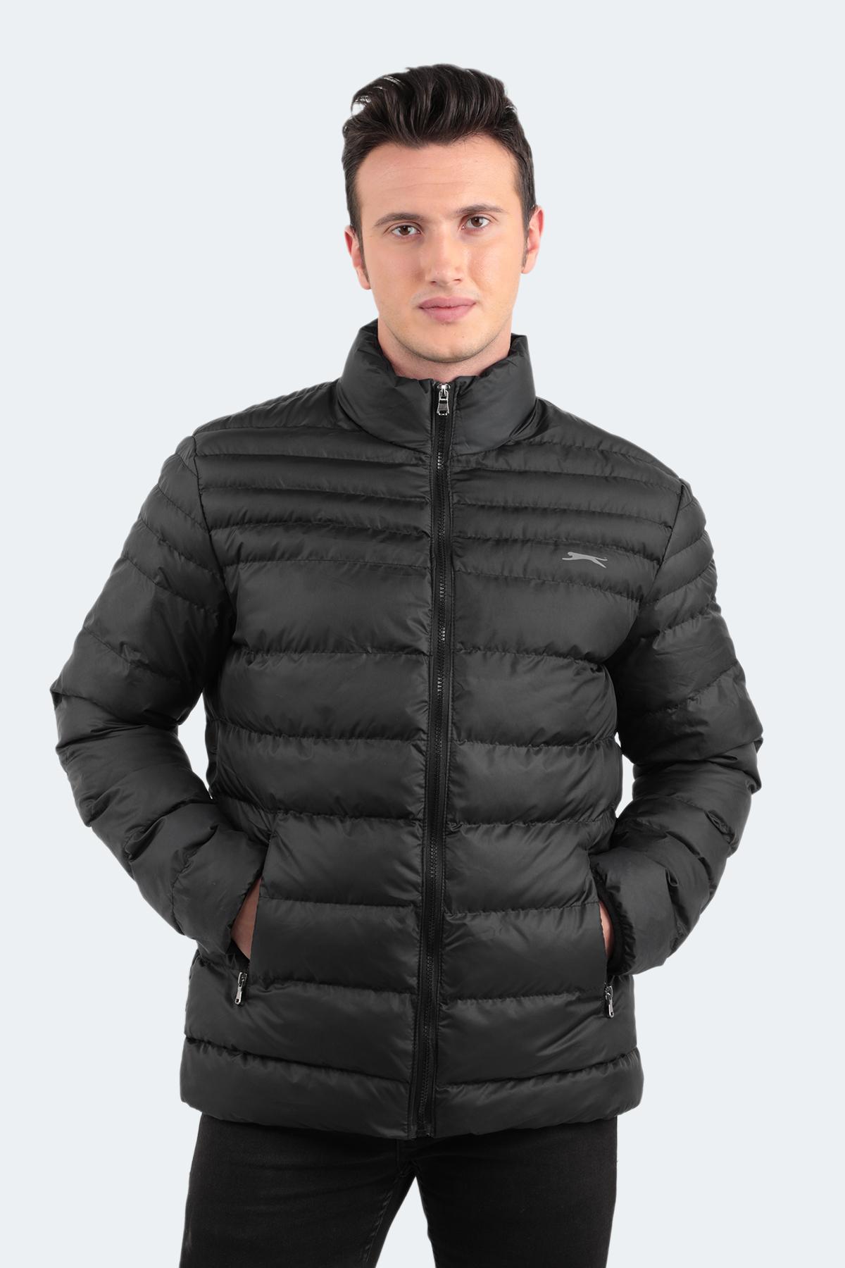 SLAZENGER HORIZON Erkek Şişme Mont & Kaban Siyah