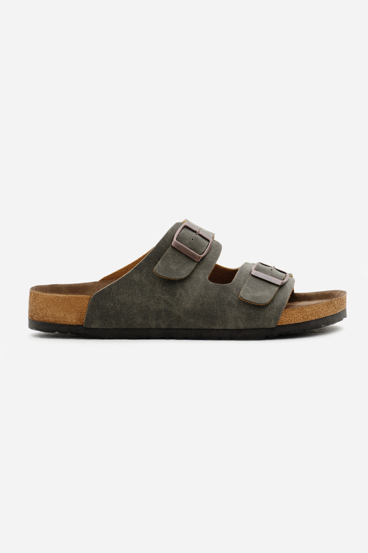 TONNY BLACK Unisex Haki Poli Taban Ayarlamalı Çift Tokalı Terlik
