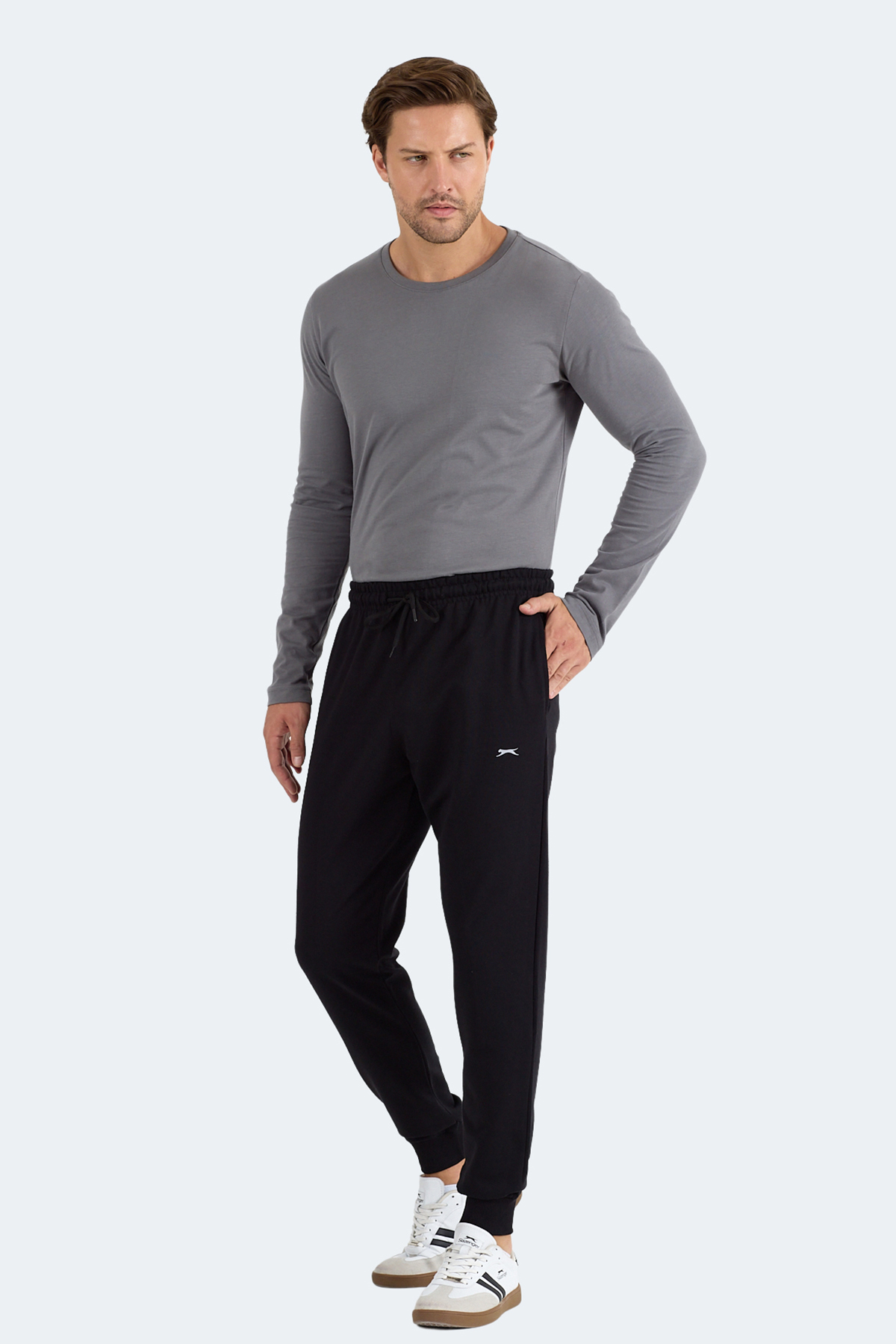 SLAZENGER MAMUN Erkek Siyah Jogger Eşofman Altı görsel 2